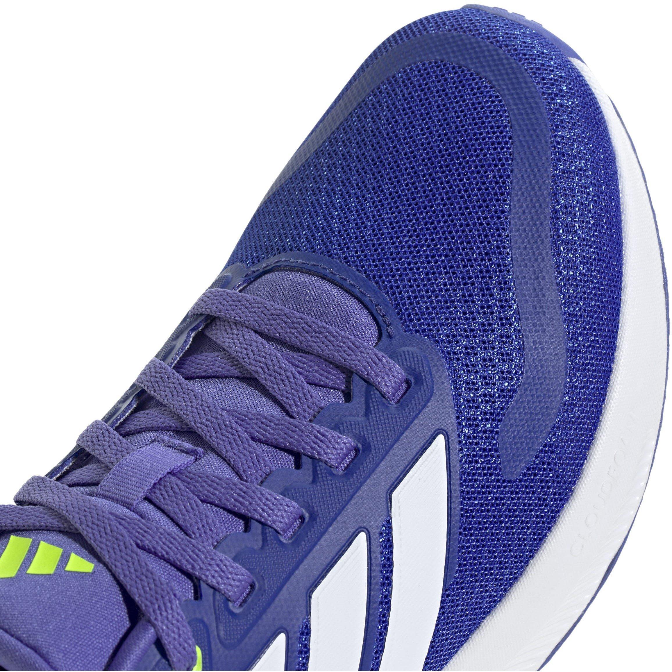 Blue/Wht/Lemon - adidas - Runfalcon 5 Juniors Running Shoes - 7