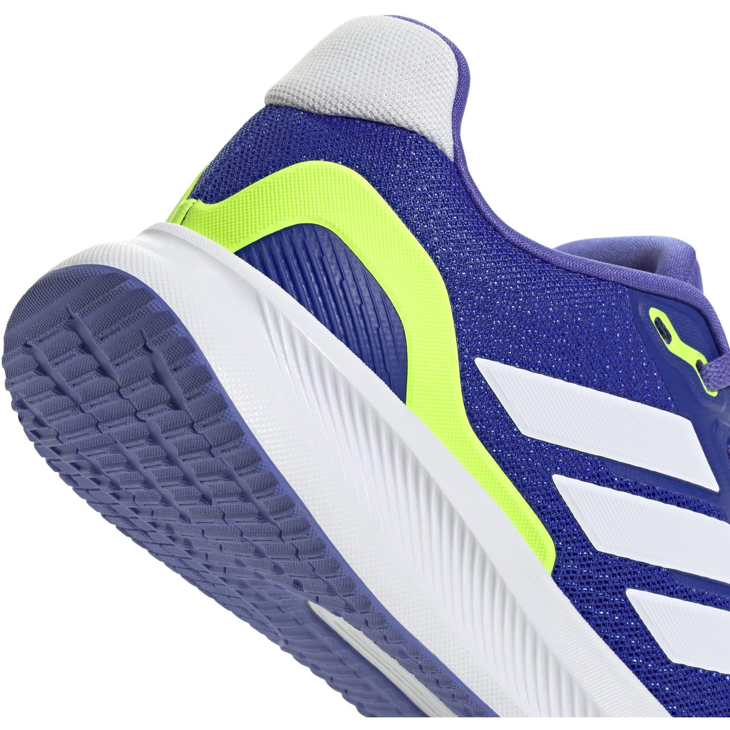 Blue/Wht/Lemon - adidas - Runfalcon 5 Juniors Running Shoes - 8