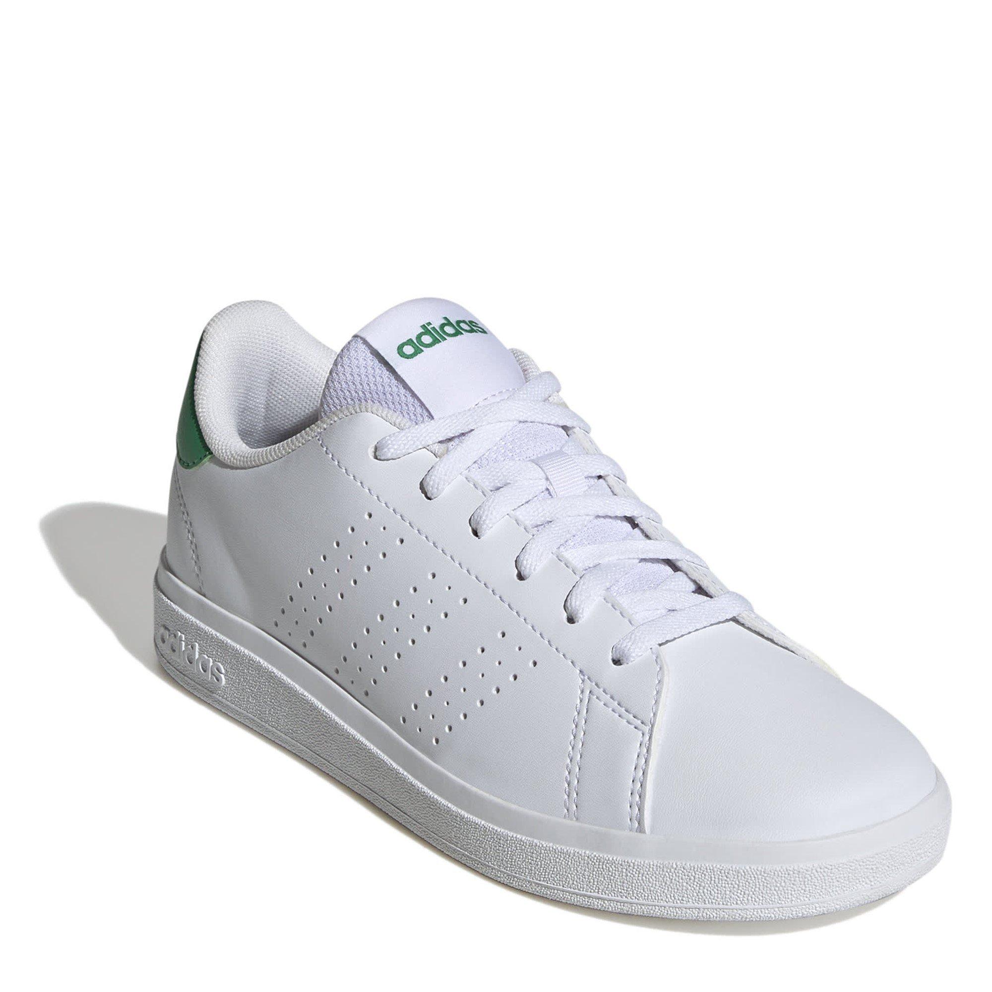 Ftwr Wht/Green - adidas - adidas Advantage Base 2.0 Juniors Shoes - 3