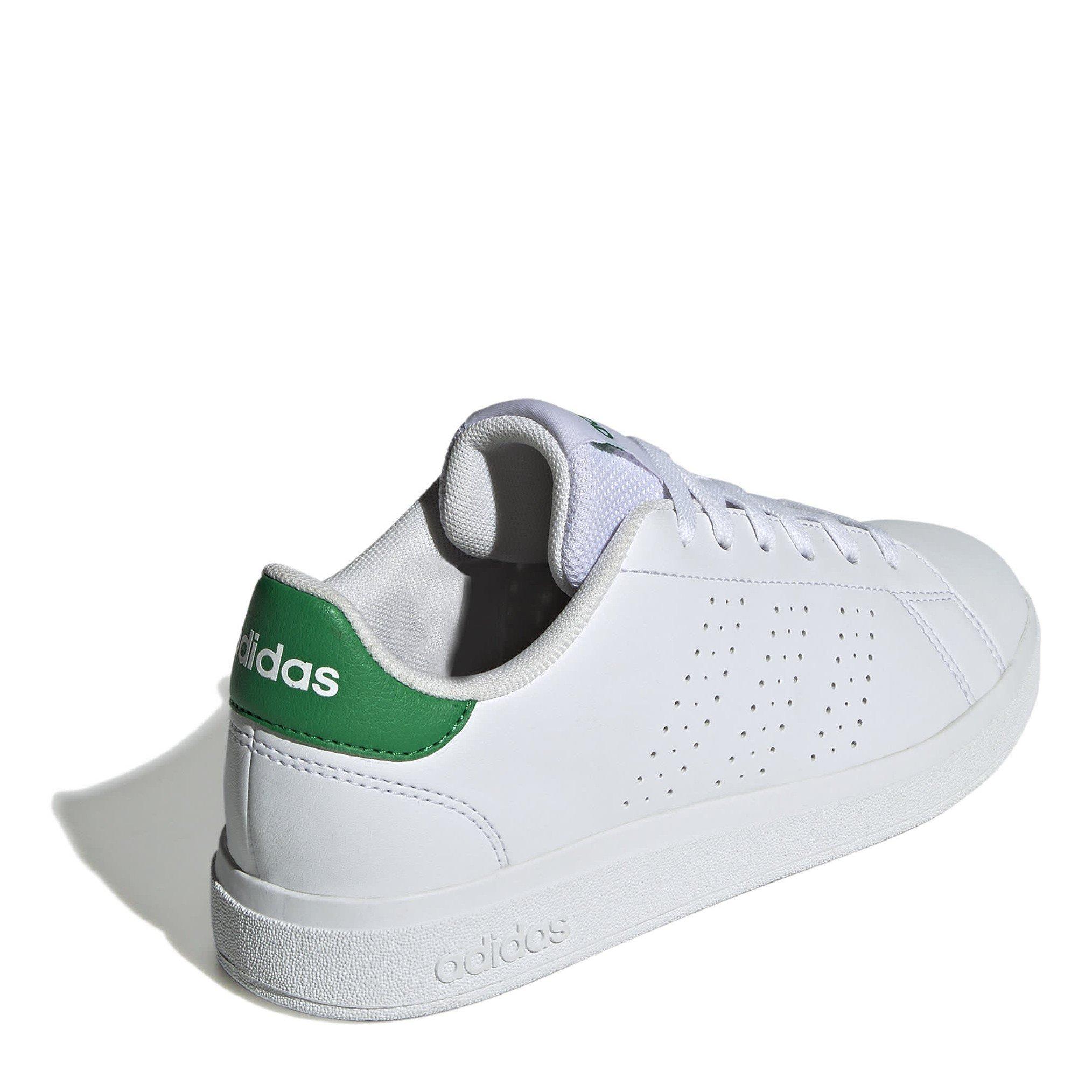 Ftwr Wht/Green - adidas - adidas Advantage Base 2.0 Juniors Shoes - 4