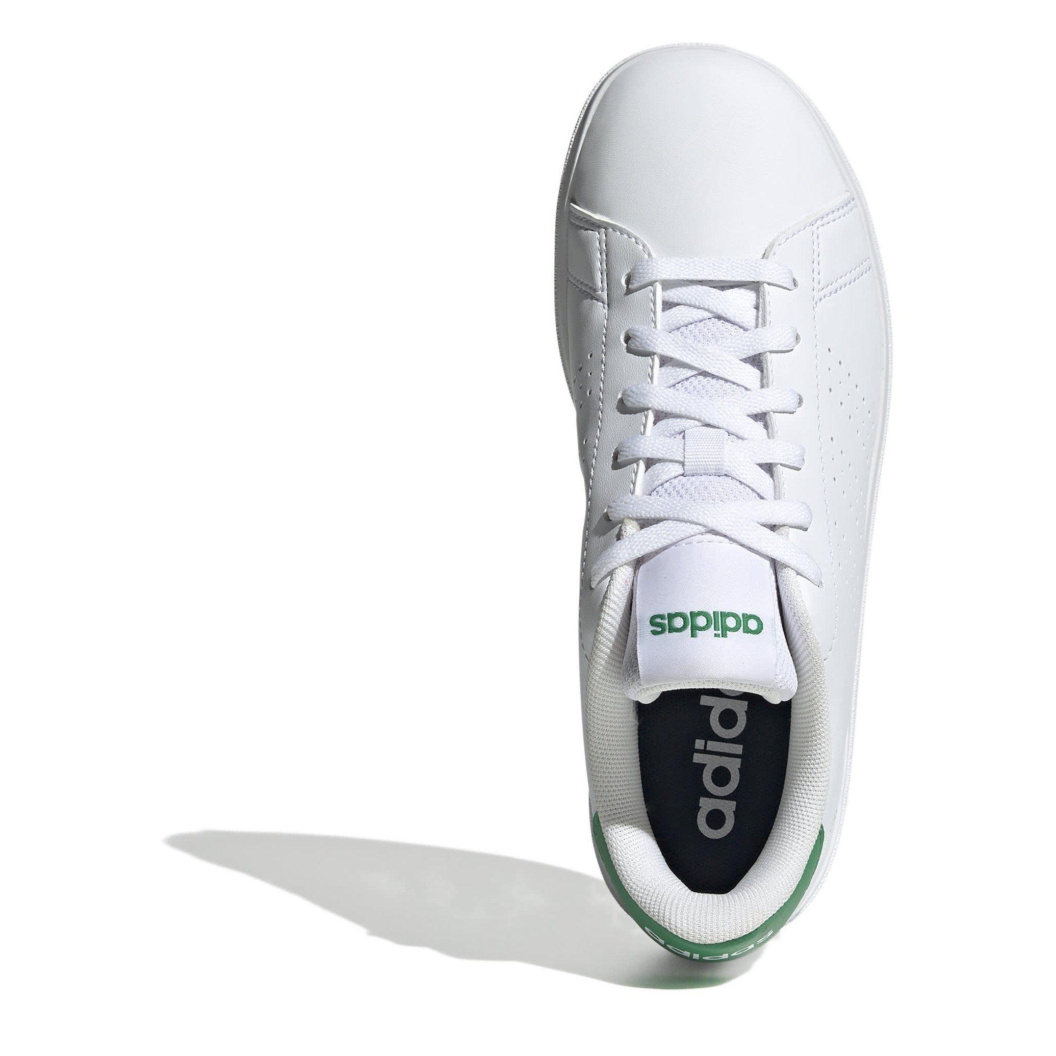 Ftwr Wht/Green - adidas - adidas Advantage Base 2.0 Juniors Shoes - 5