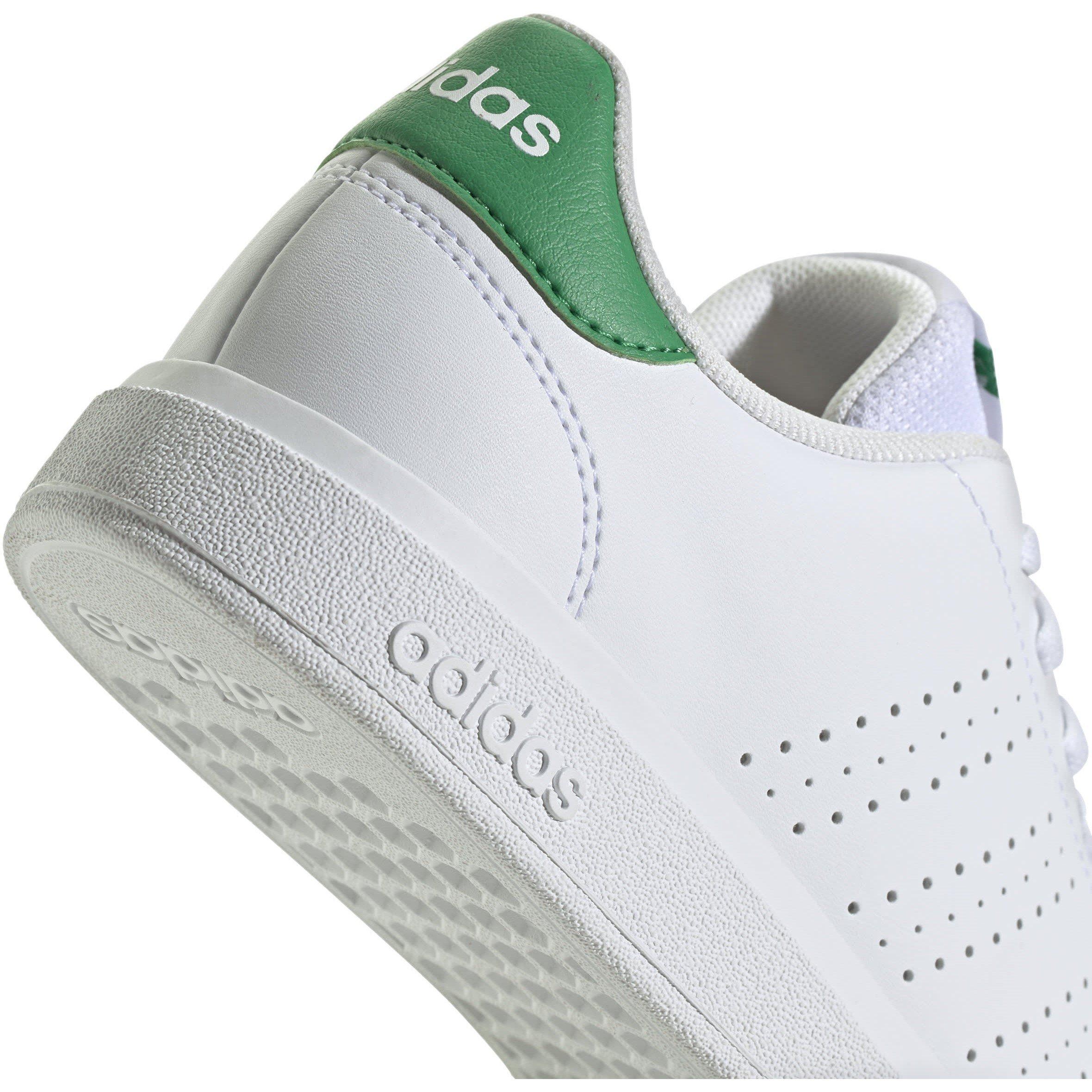 Ftwr Wht/Green - adidas - adidas Advantage Base 2.0 Juniors Shoes - 8