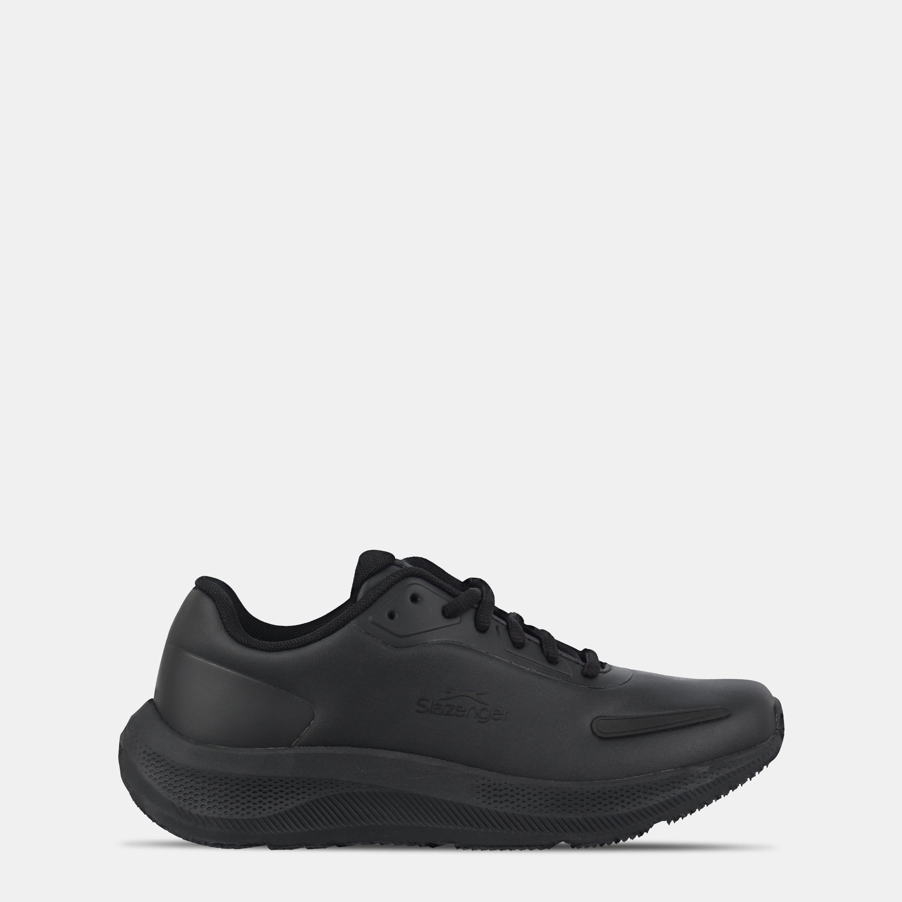 Slazenger Boys Assent Trainer Junior - Blk Lth Lk - 3 (35.5)