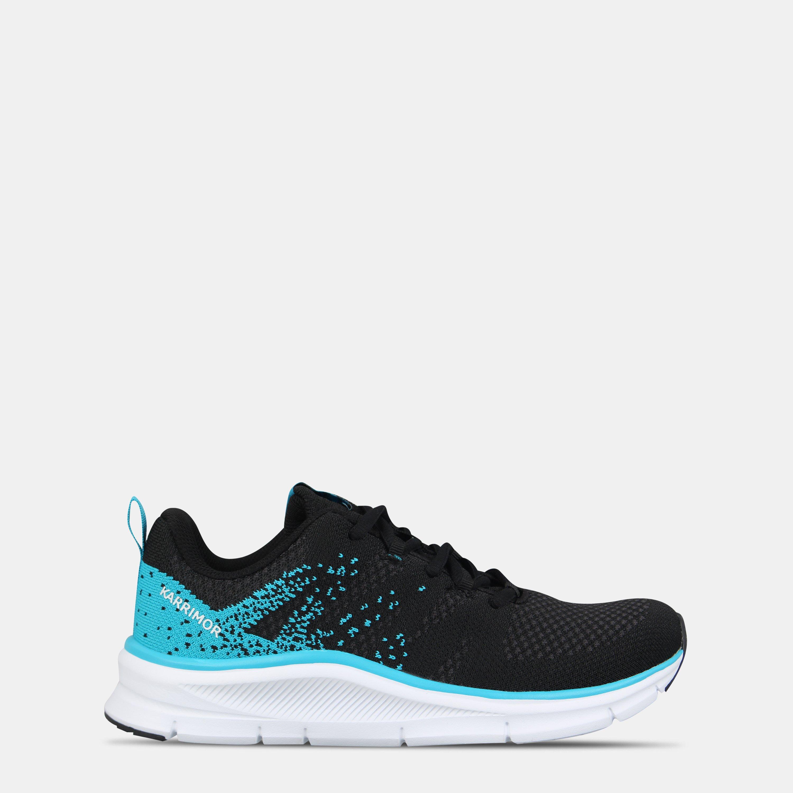 Karrimor Boys Duma 6 Running Shoes Junior - Black/Cyan - 6 (39)