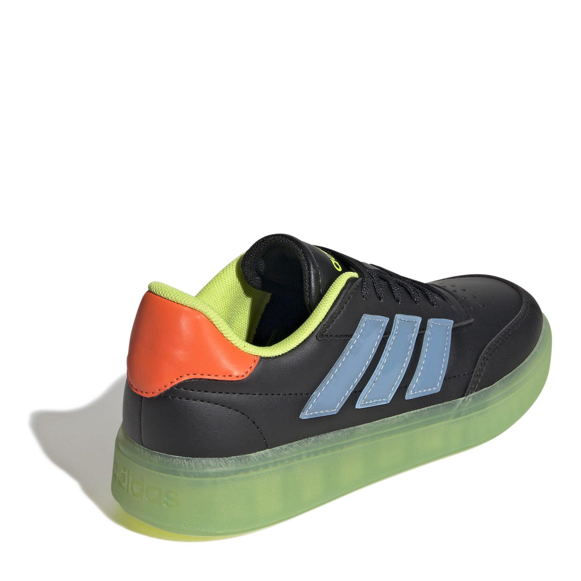 CBlk/Sky/Slime - adidas - CourtBlock Kids Shoes - 4