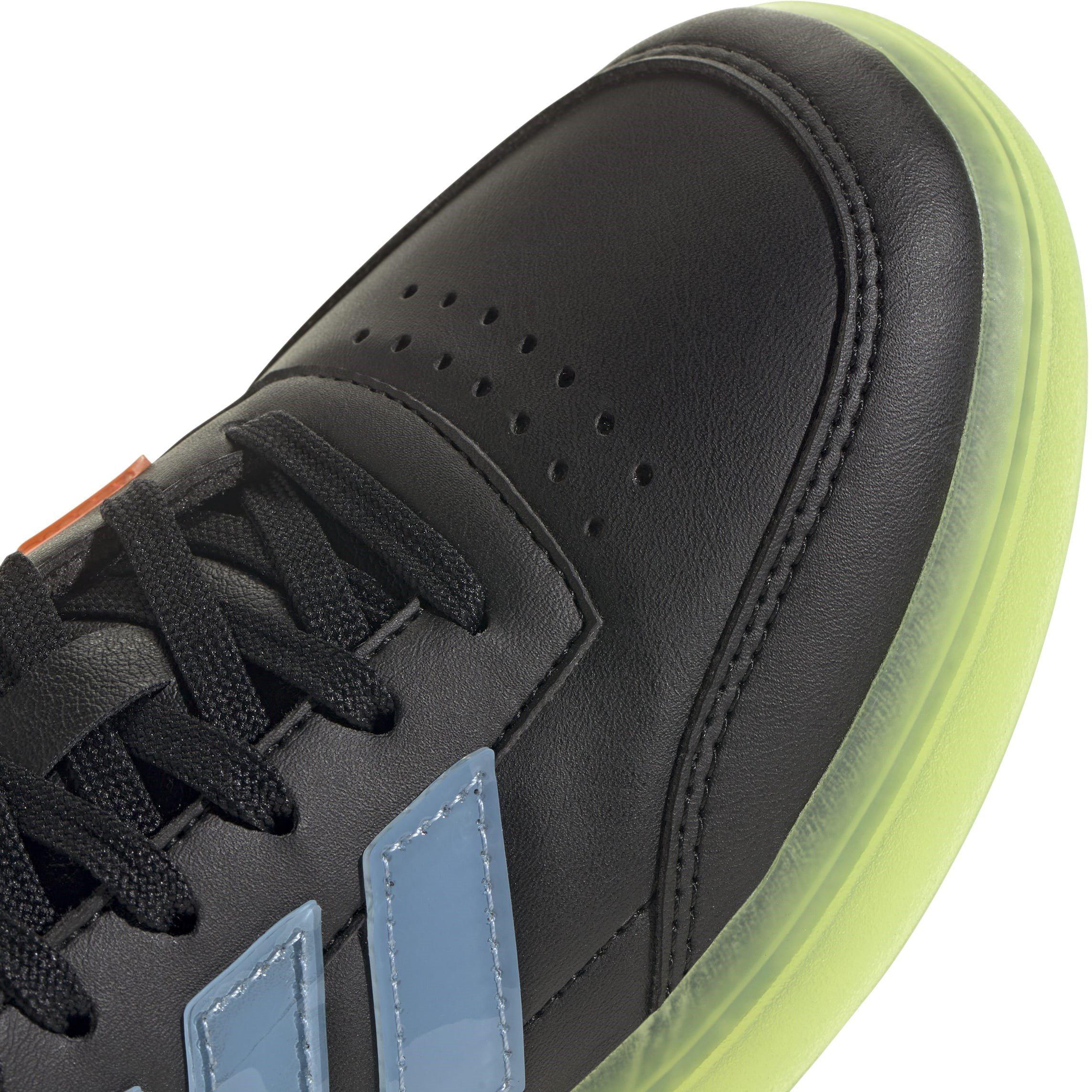 CBlk/Sky/Slime - adidas - CourtBlock Kids Shoes - 8