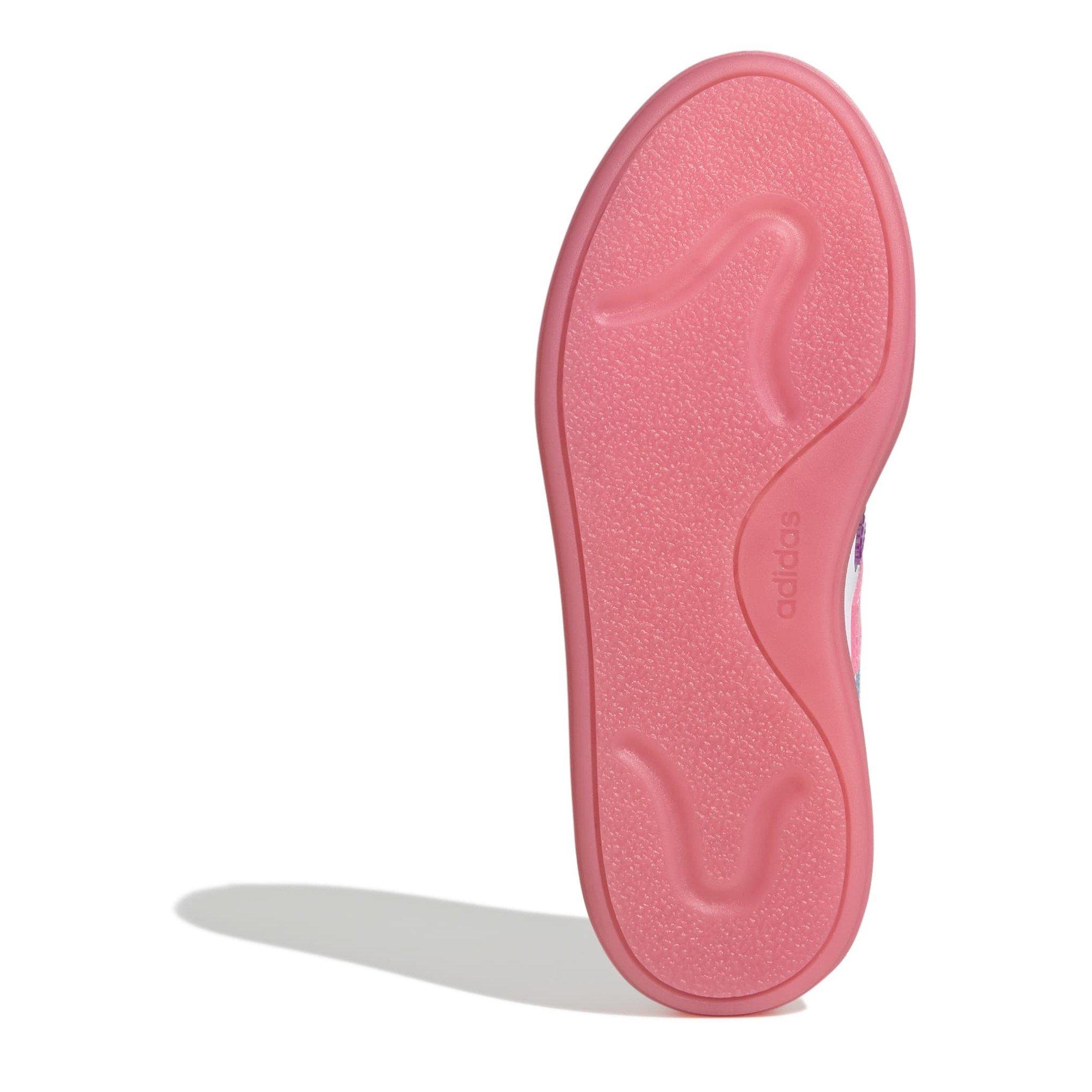 White/Pink/Sky - adidas - CourtBlock Kids Shoes - 6