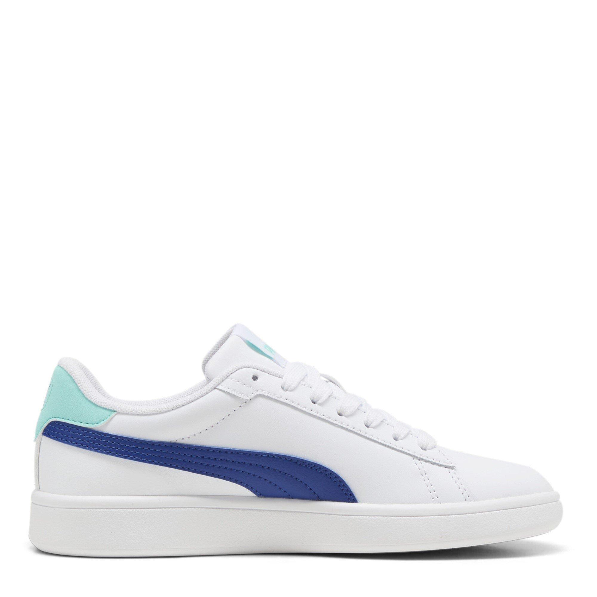 Wht-Vivid-Blue - Puma - Smash 3.0 L Junior Shoes - 4