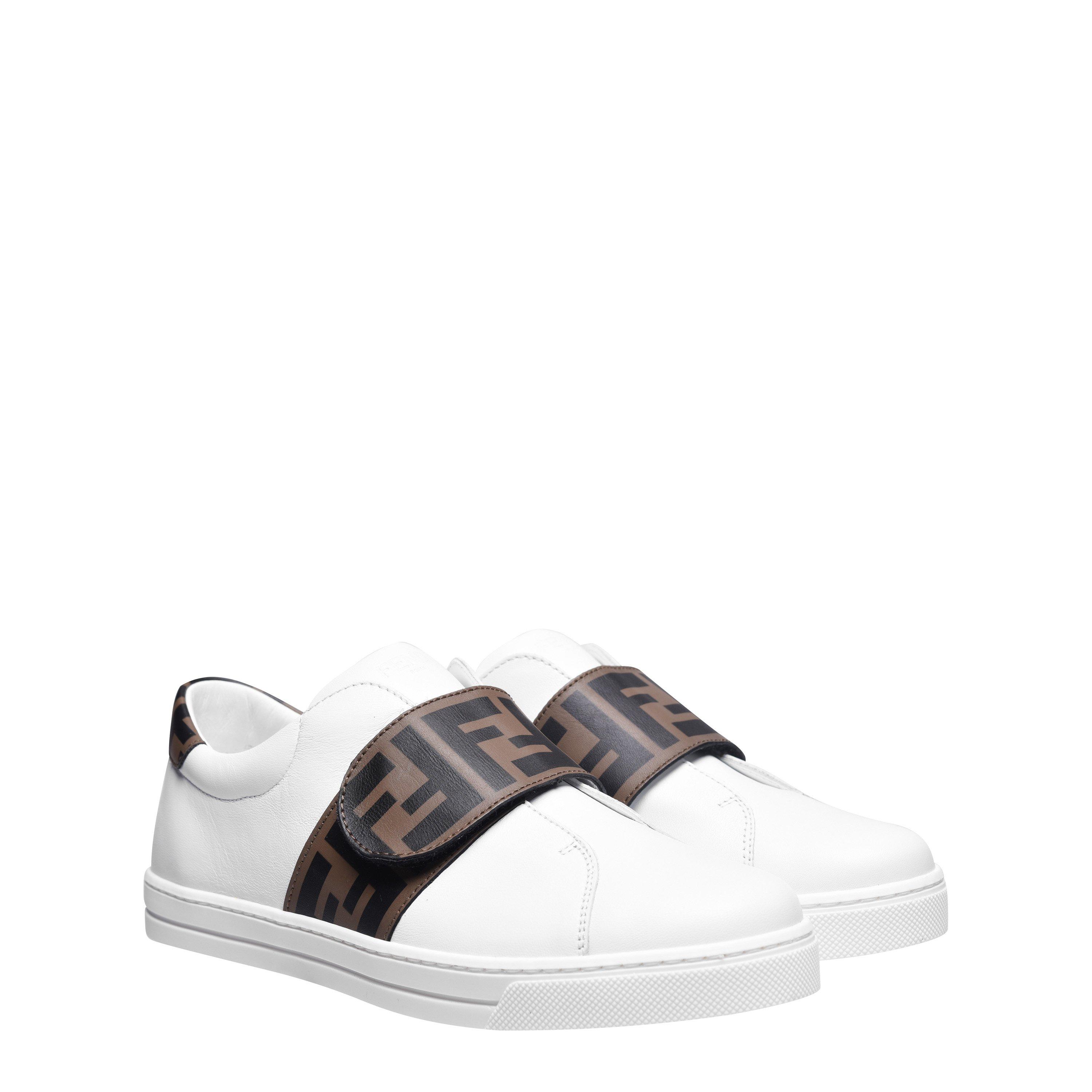 White F0C1A - Fendi - Hook And Loop Trainers  Junior - 3