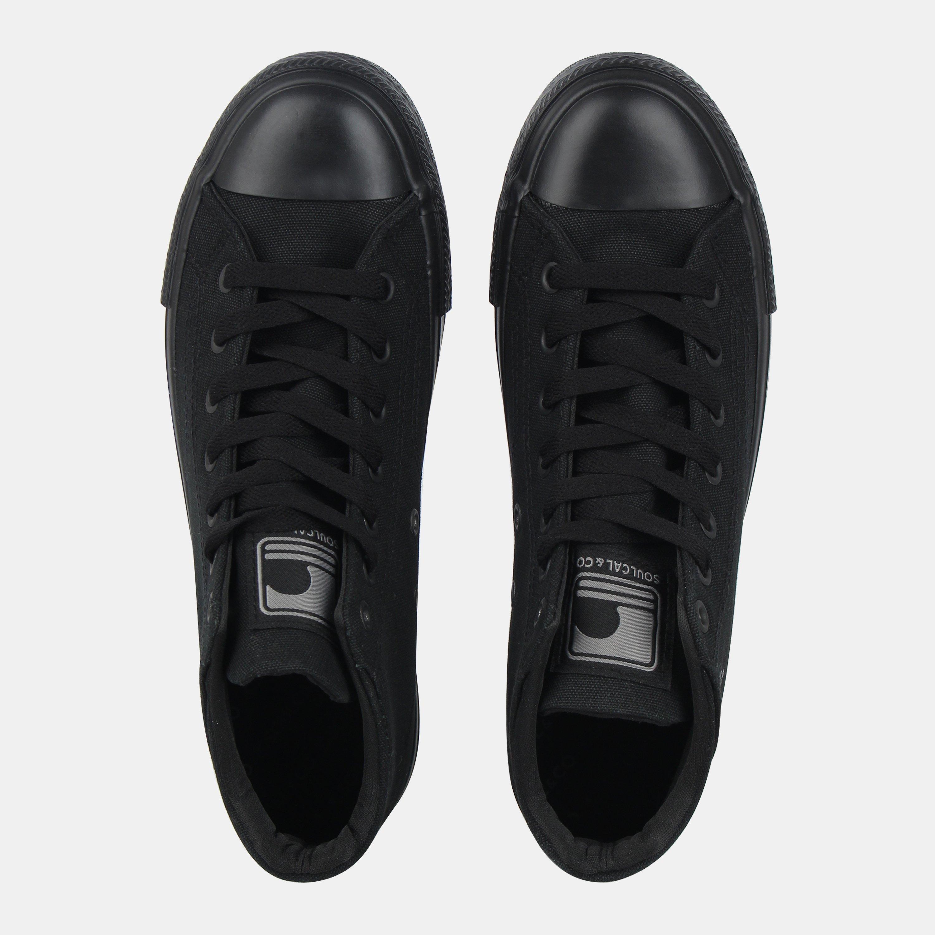 Black - SoulCal - Unisex Kids' Canvas Lace Up High-Top Trainers - 4