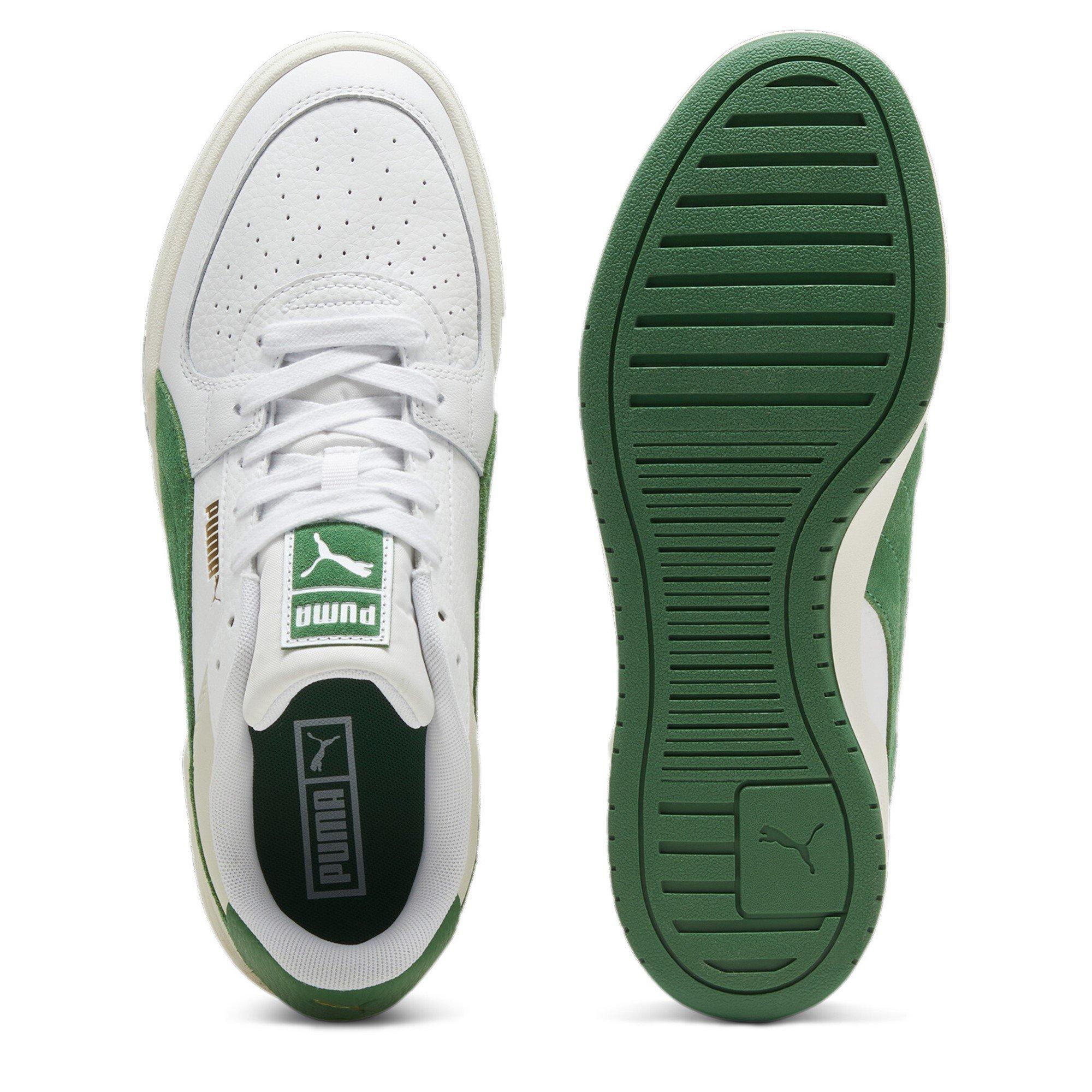 White/Green - Puma - Kids' Canvas High-Top Trainers - 3