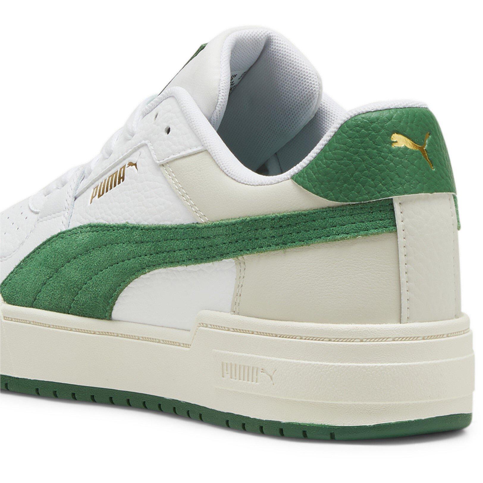 White/Green - Puma - Kids' Canvas High-Top Trainers - 5