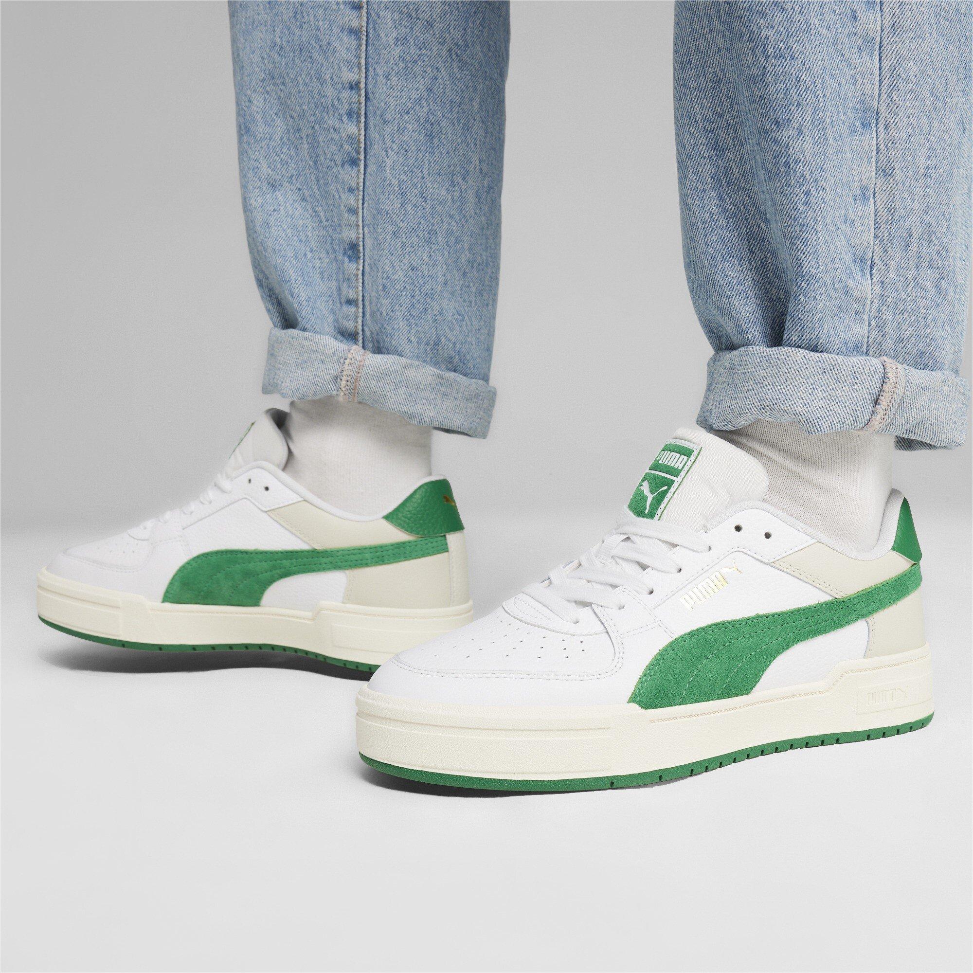 White/Green - Puma - Kids' Canvas High-Top Trainers - 7
