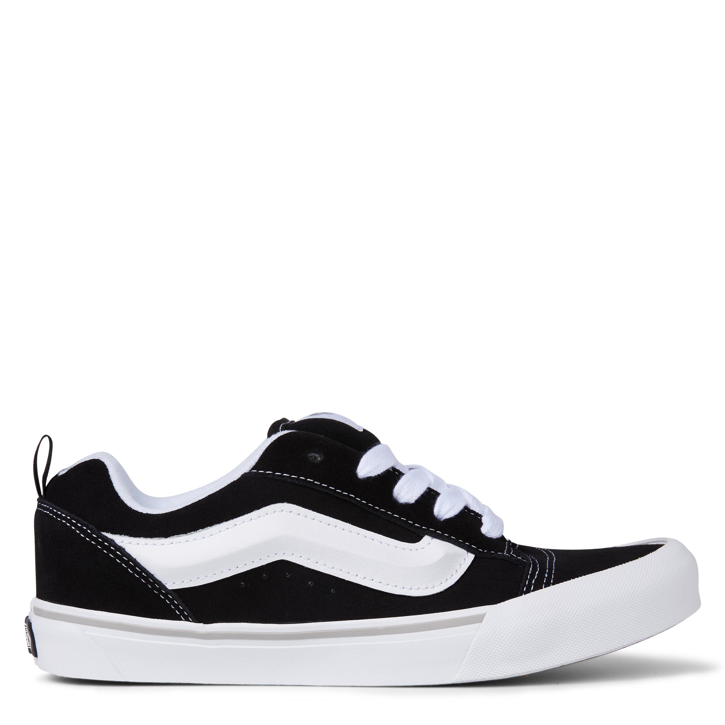 Black/White - Vans - Kids' KNU SKOOL Black White Canvas Trainers - 1