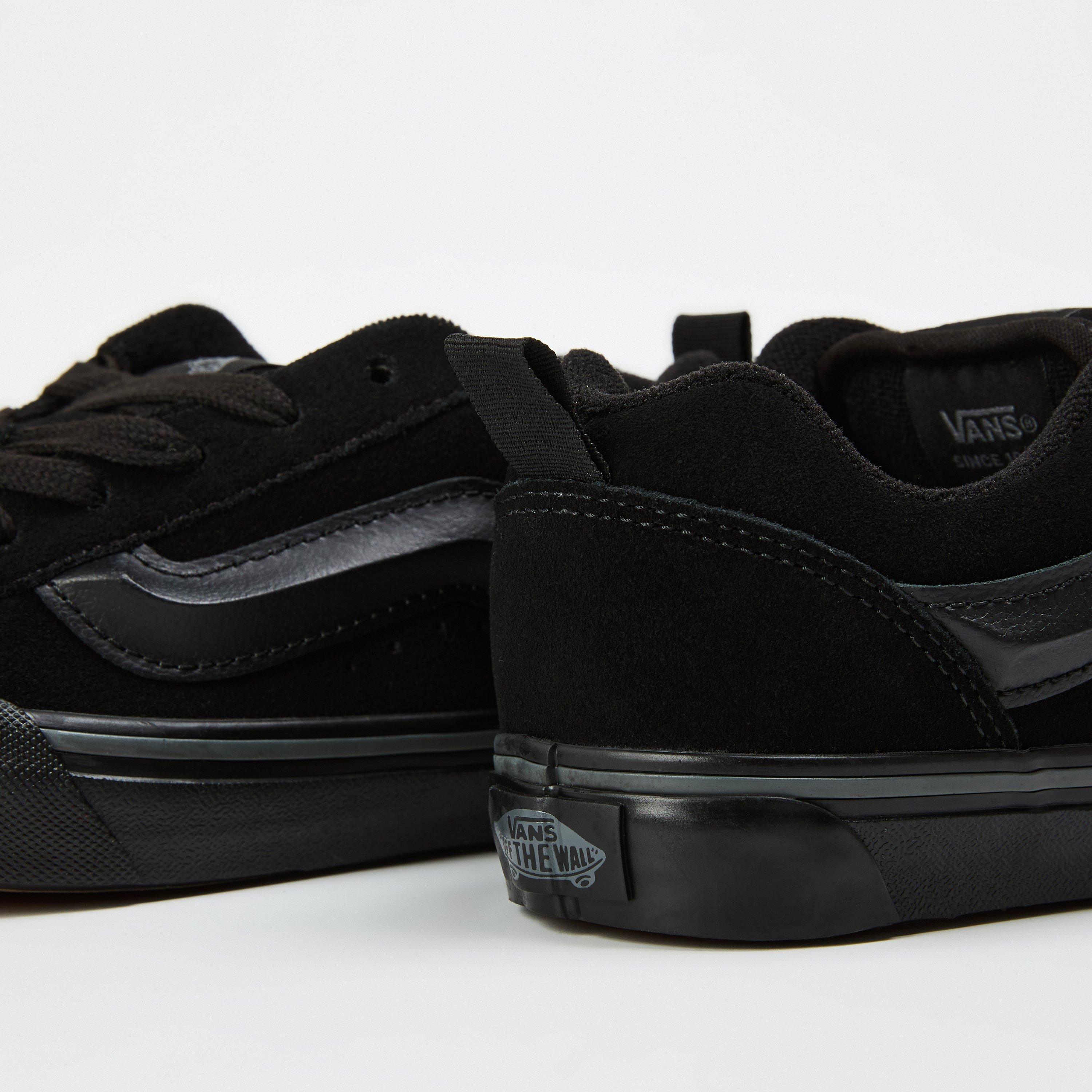 Black BZJ - Vans - Kids' KNU SKOOL Black White Canvas Trainers - 3