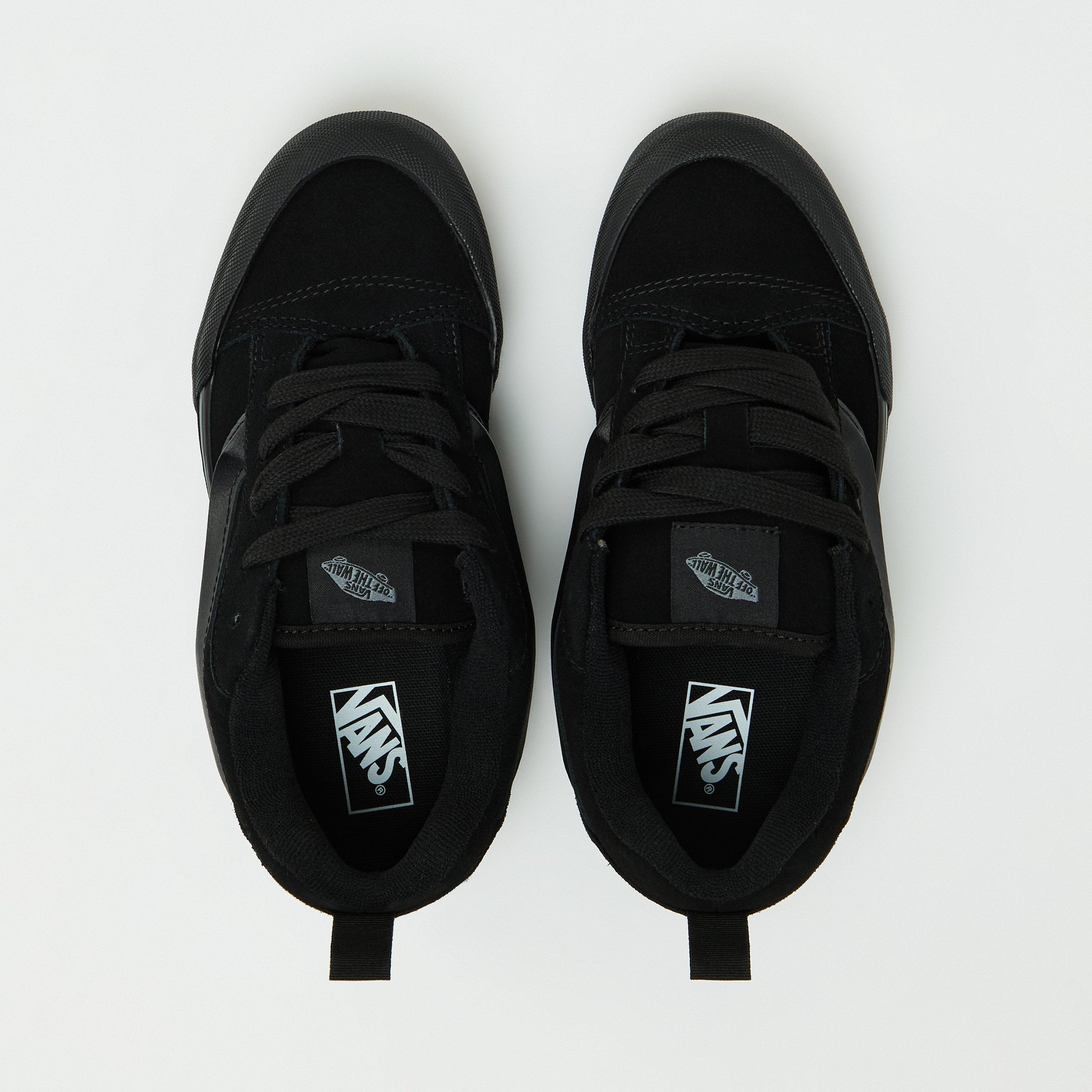 Black BZJ - Vans - Kids' KNU SKOOL Black White Canvas Trainers - 4