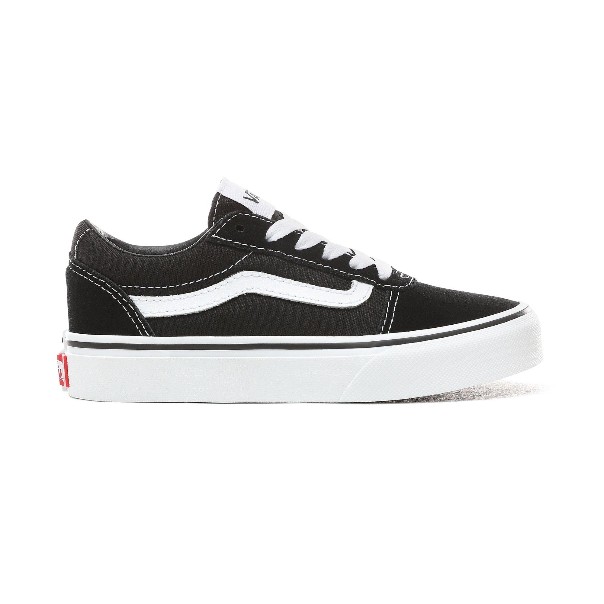 Black/White - Vans - Ward Canvas Trainers Juniors - 1