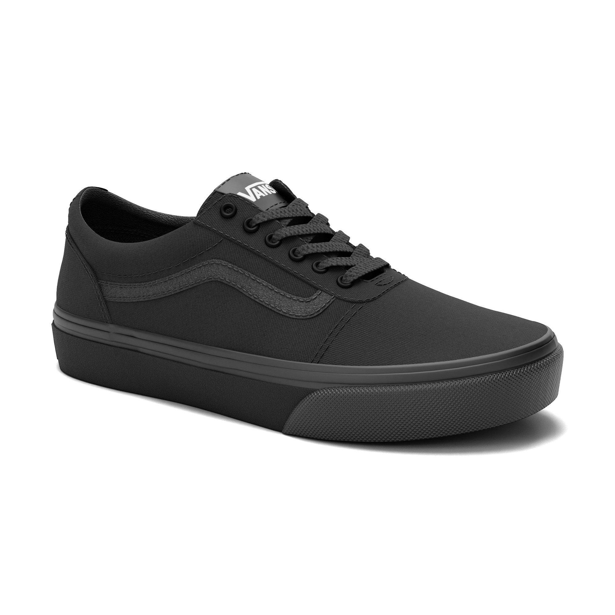 Black/Black - Vans - Ward Canvas Trainers Juniors - 3