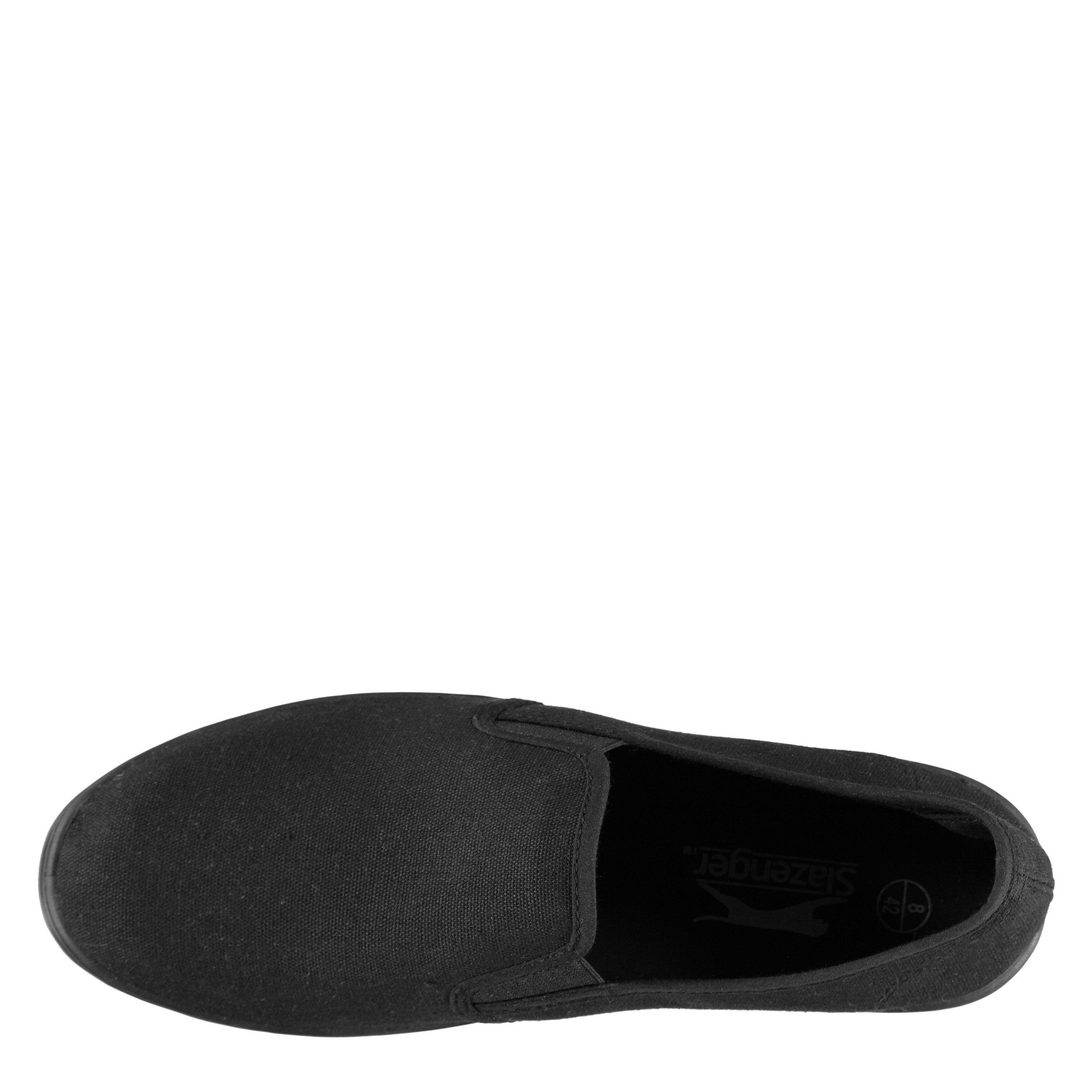 Preto - Slazenger - Slip On Junior Canvas Shoes - 3