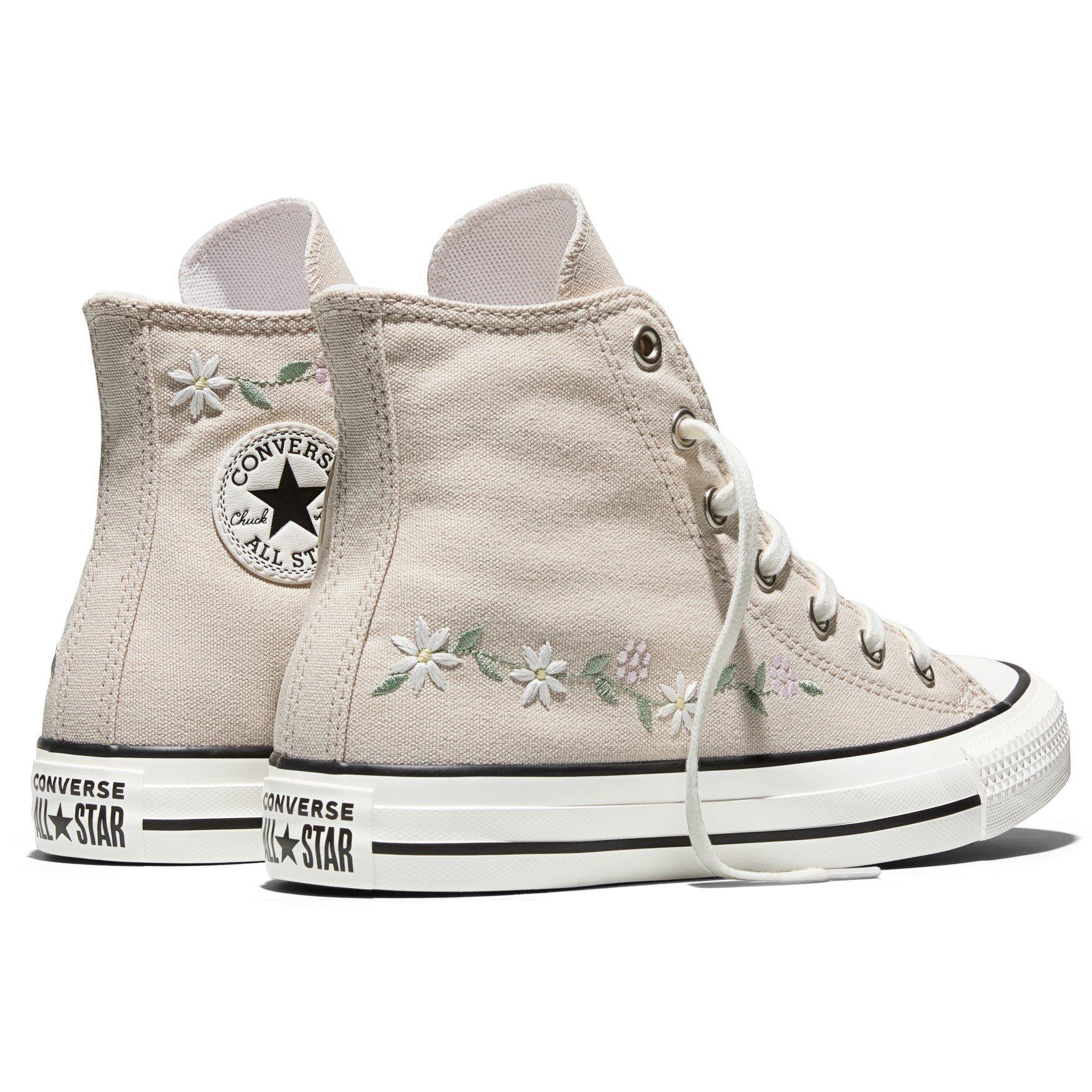 Ecru/White/Blk - Converse - Kids' Canvas High-Top Trainers - 3
