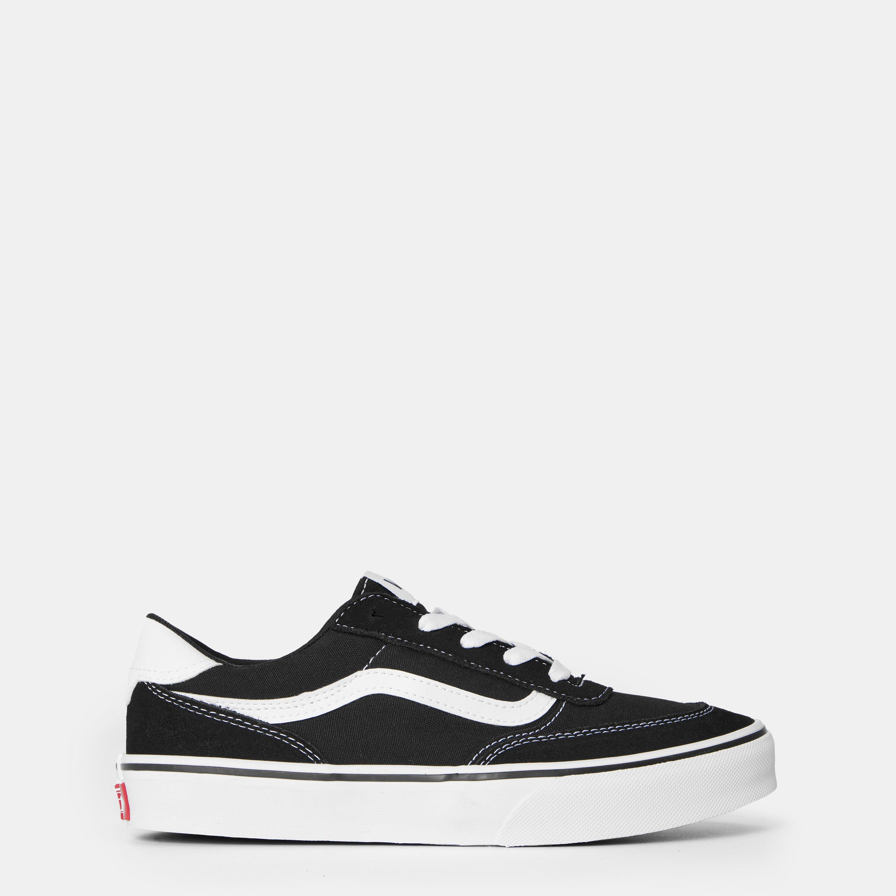 Blk/Wht BA2 - Vans - Kids' Brooklyn Canvas Trainers - 1