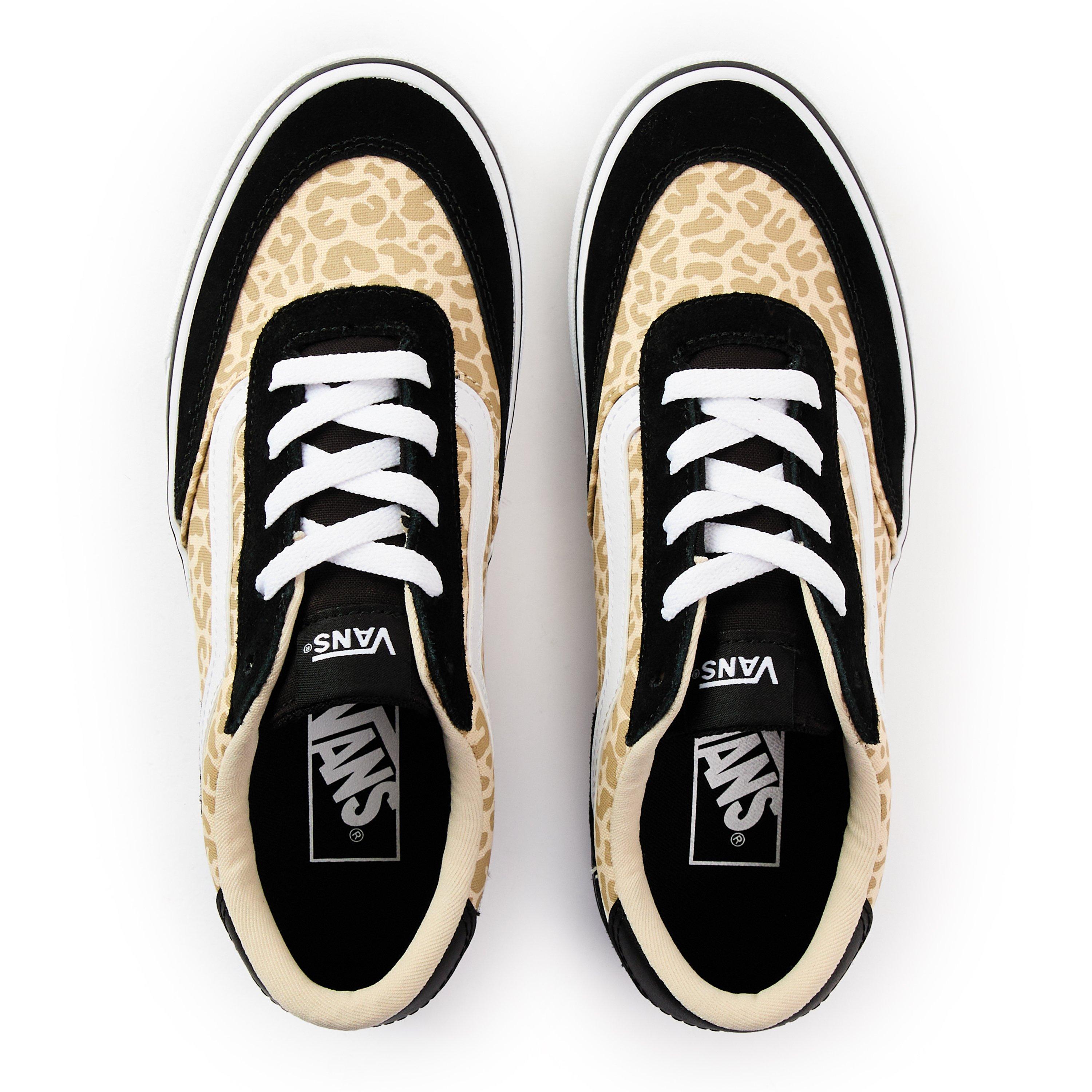 Leopard Black - Vans - Kids' Brooklyn Canvas Trainers - 4