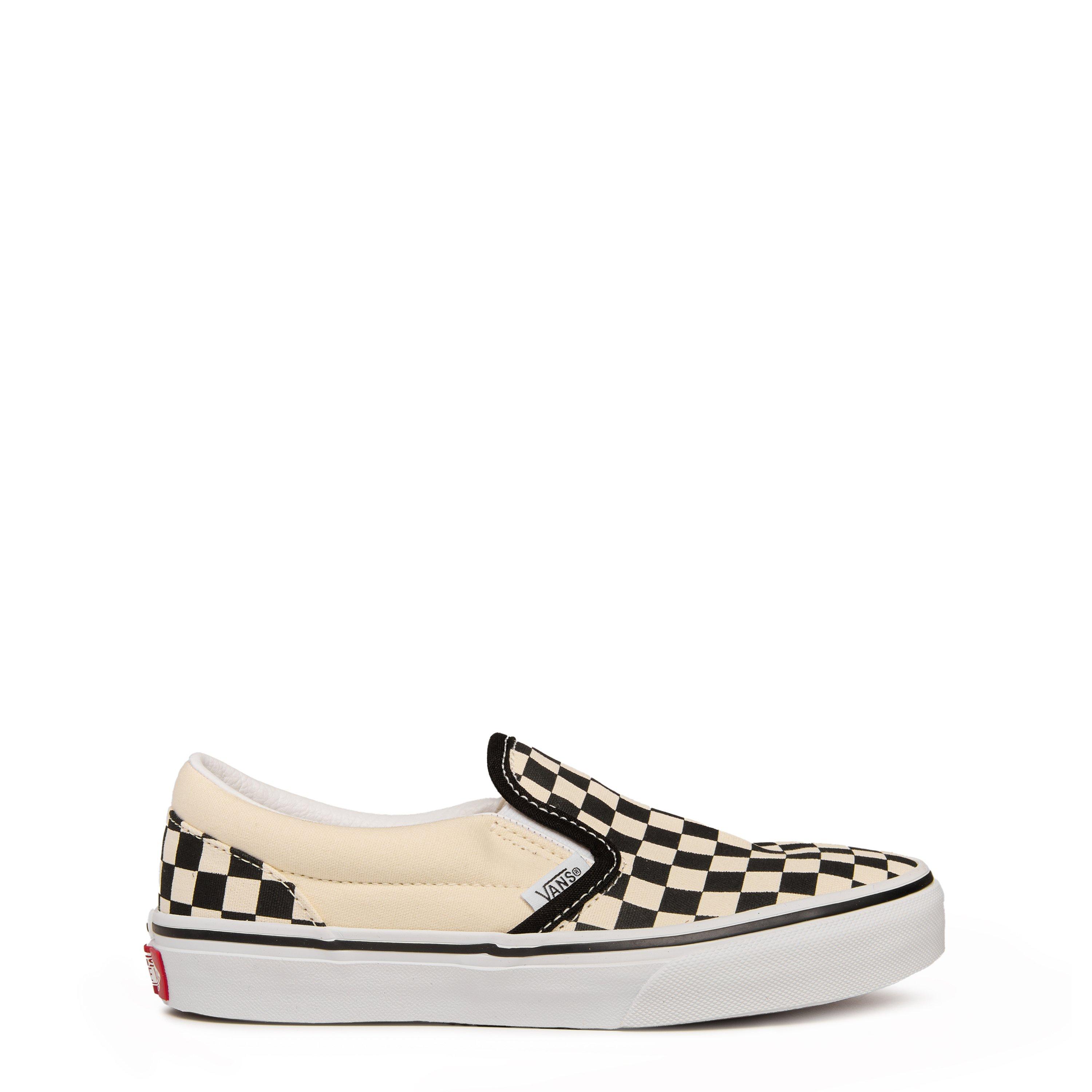 Vans  Kids Check Slip-On Shoes Juniors - Black/White - C13 (31)