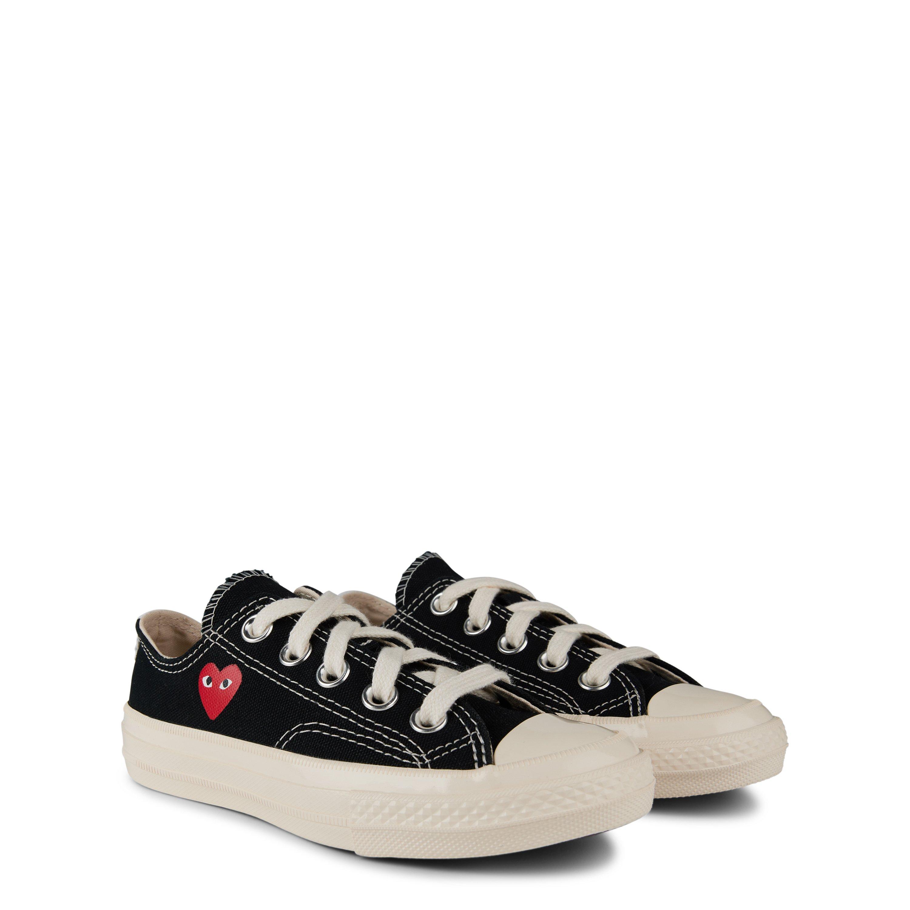 Black - Comme des Garcons PLAY - Small Heart Low Trainers Junior - 3