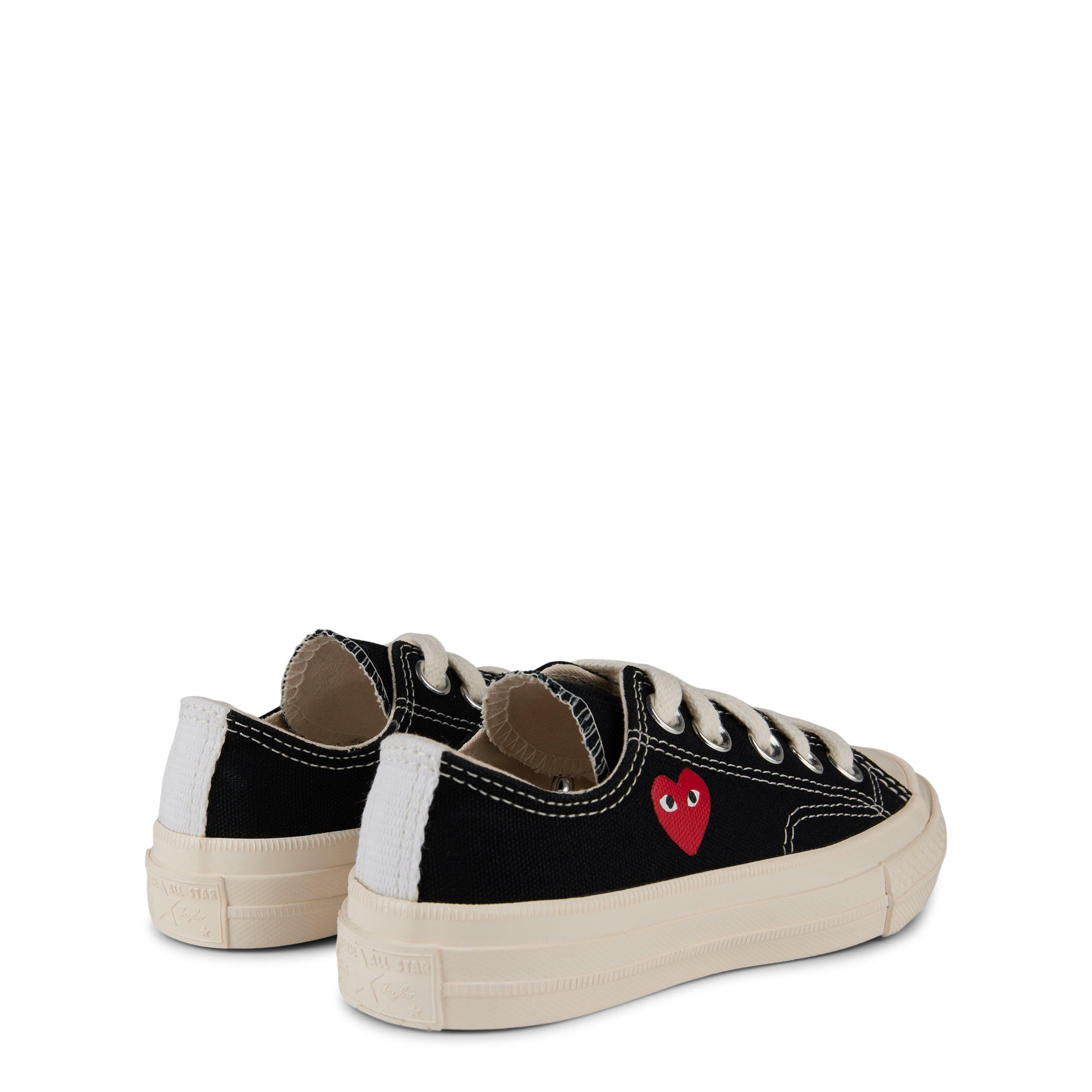 Black - Comme des Garcons PLAY - Small Heart Low Trainers Junior - 4