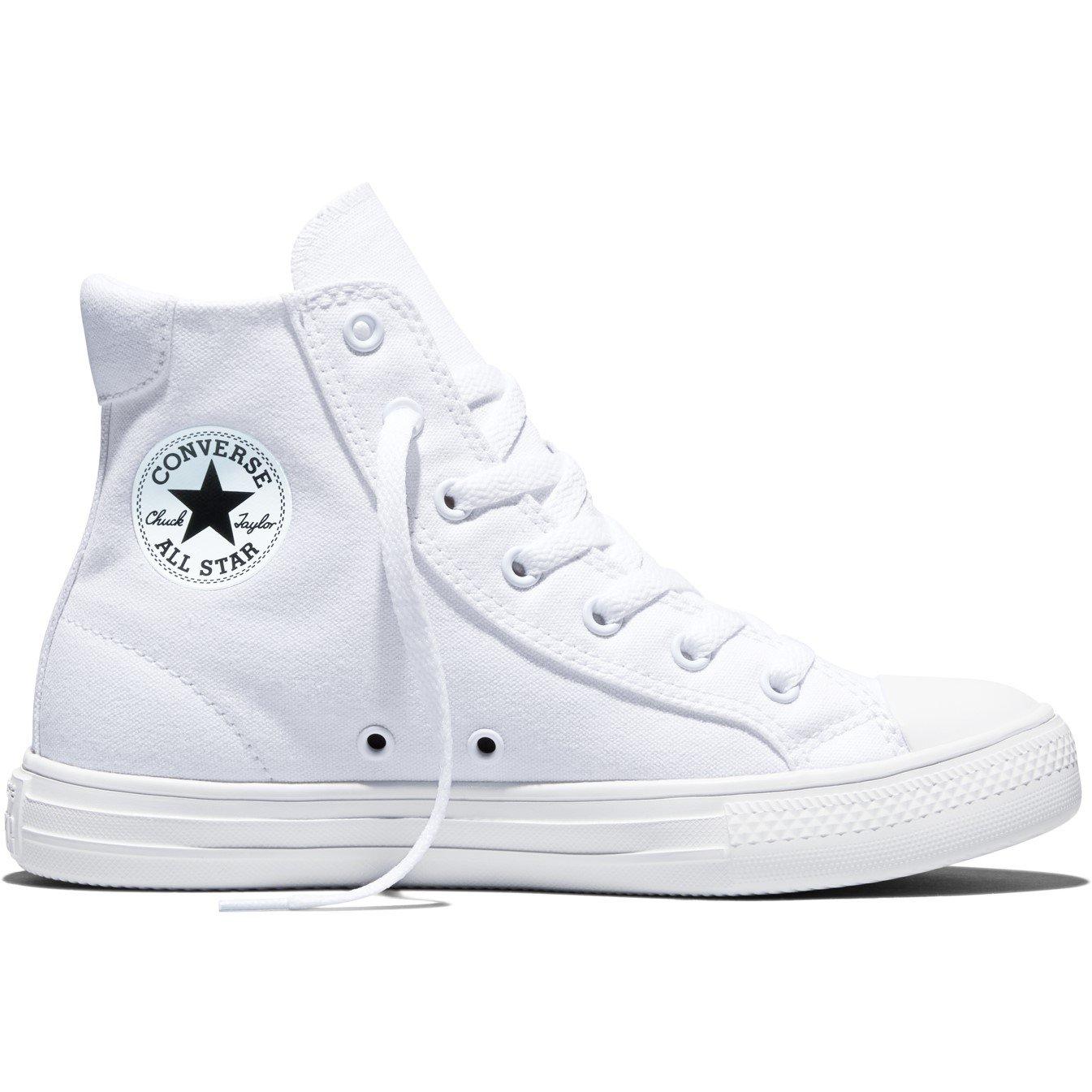 Converse  Kids Kids' Canvas High-Top Trainers - White - 5.5 (38.5)