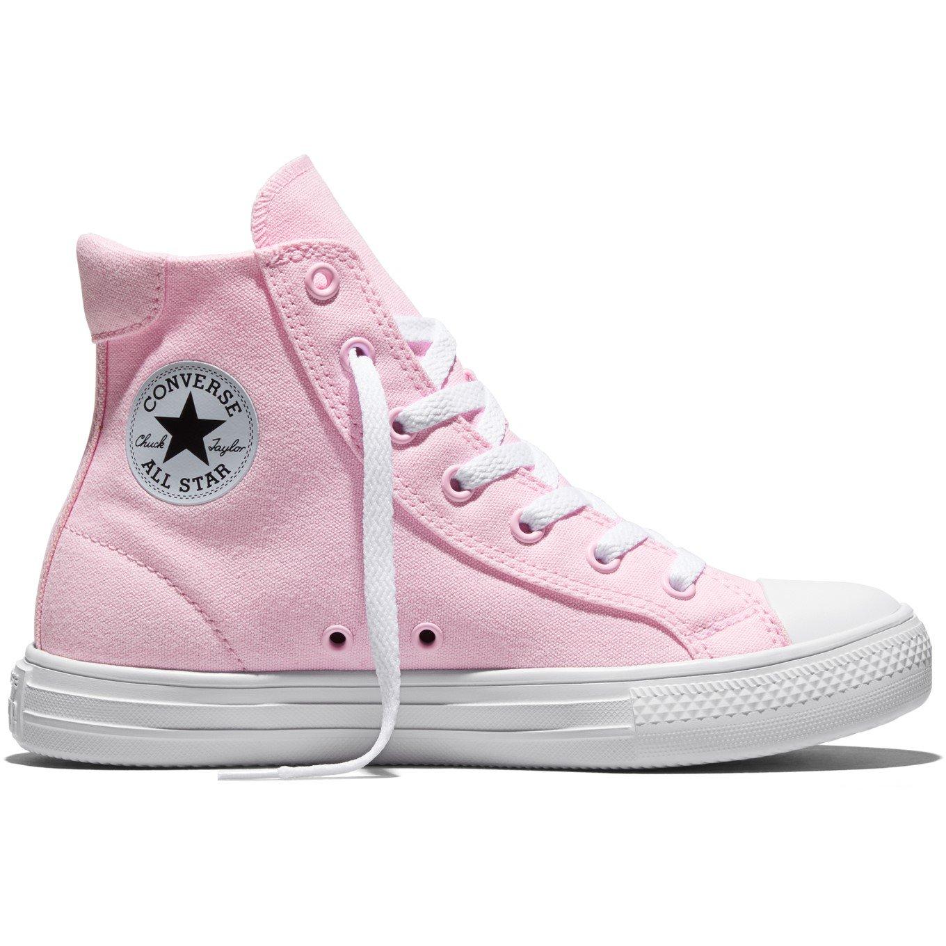 Converse  Kids Kids' Canvas High-Top Trainers - Bloom/White - 5.5 (38.5)
