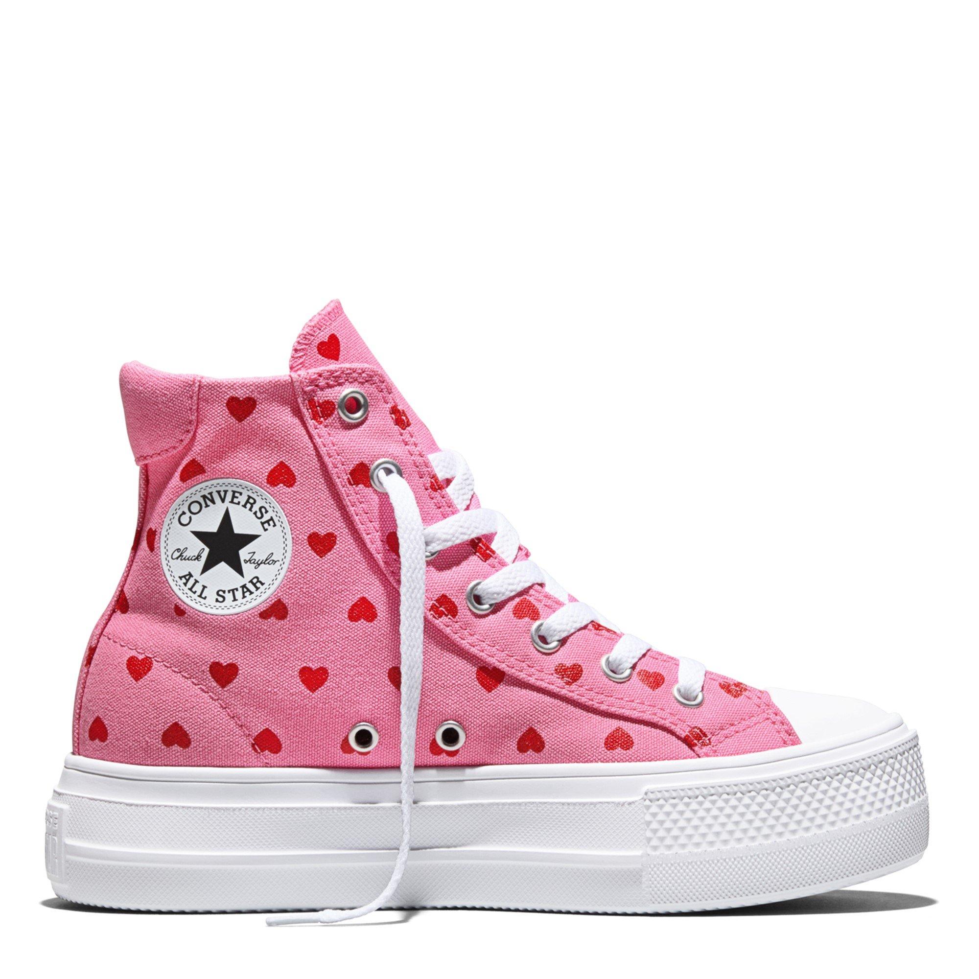 Converse  Kids Kids' High-Top Trainers - Pink/Red/Wht - 3 (35.5)