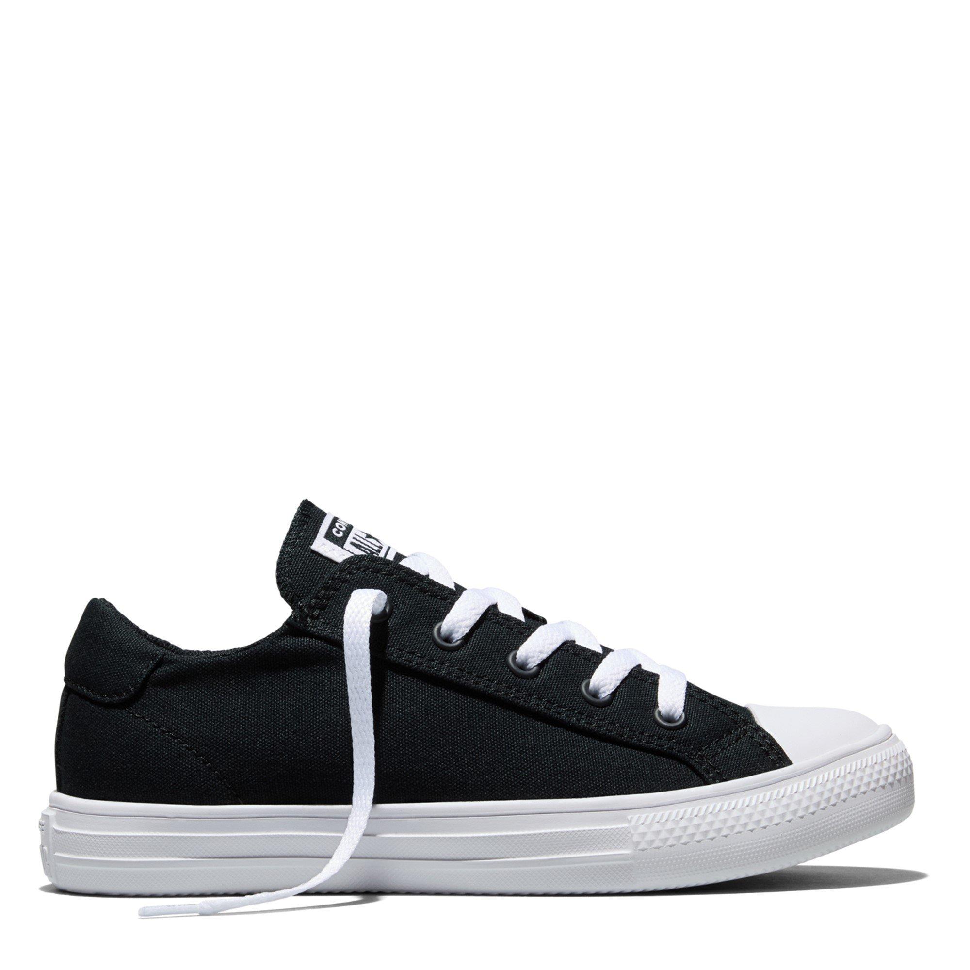 Converse  Kids Kids' Canvas Trainers - Black/White - 5.5 (38.5)