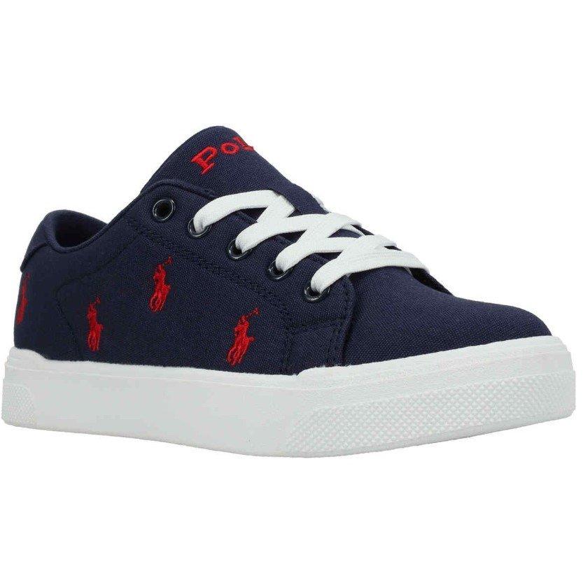 Navy/Red - Polo Ralph Lauren - Kids' Canvas Trainers