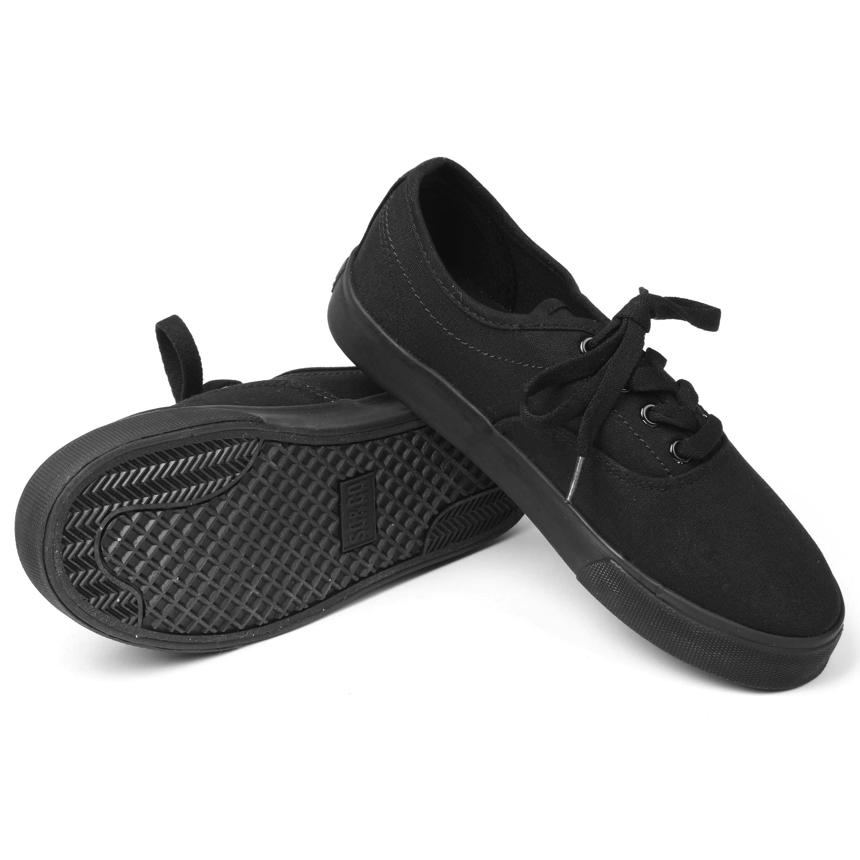 Black/Black - SoulCal - Sunset Canvas Shoe Juniors - 4