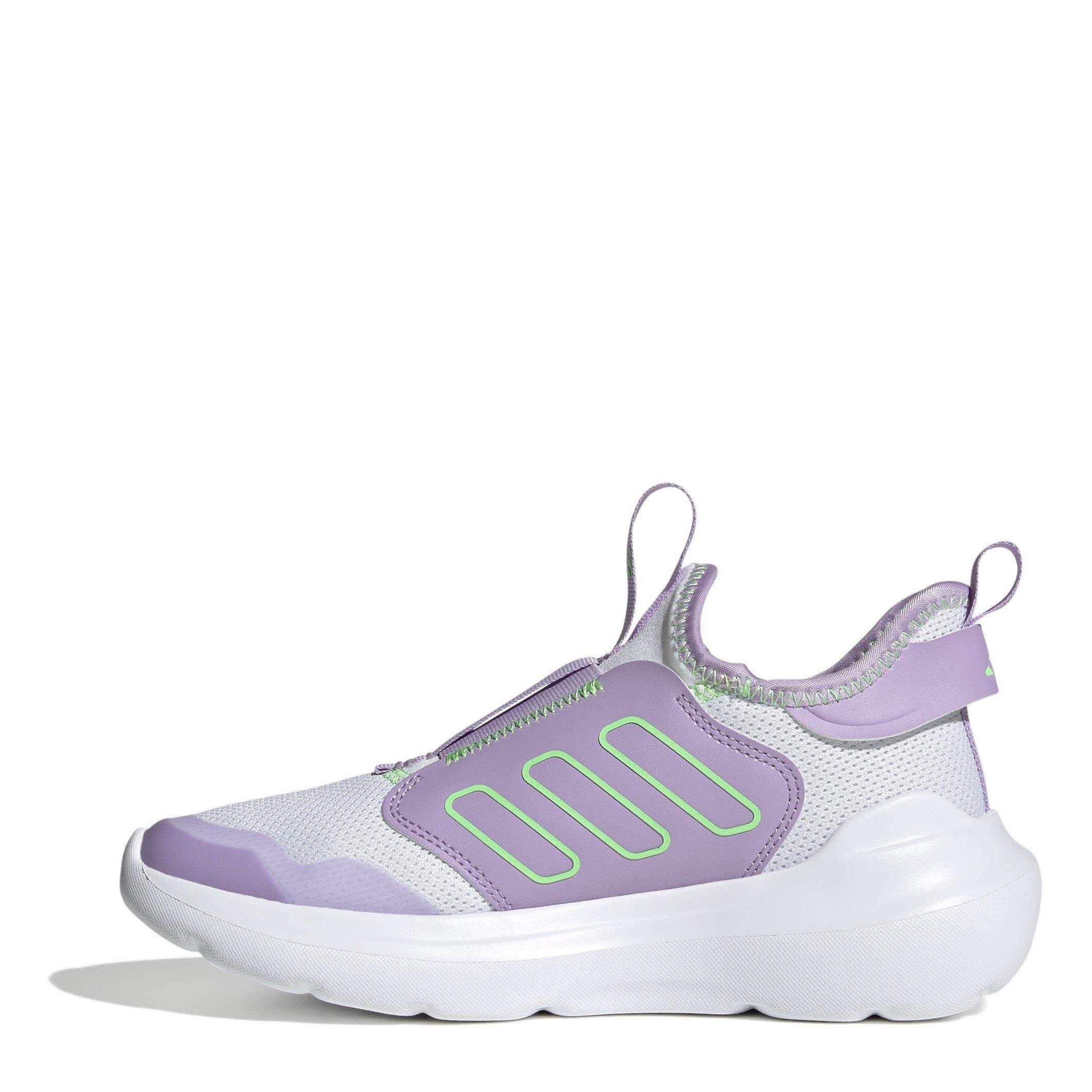 Wte/Lme/Plum - adidas - Tensaur Comfort Hook and Loop Shoes Juniors - 2