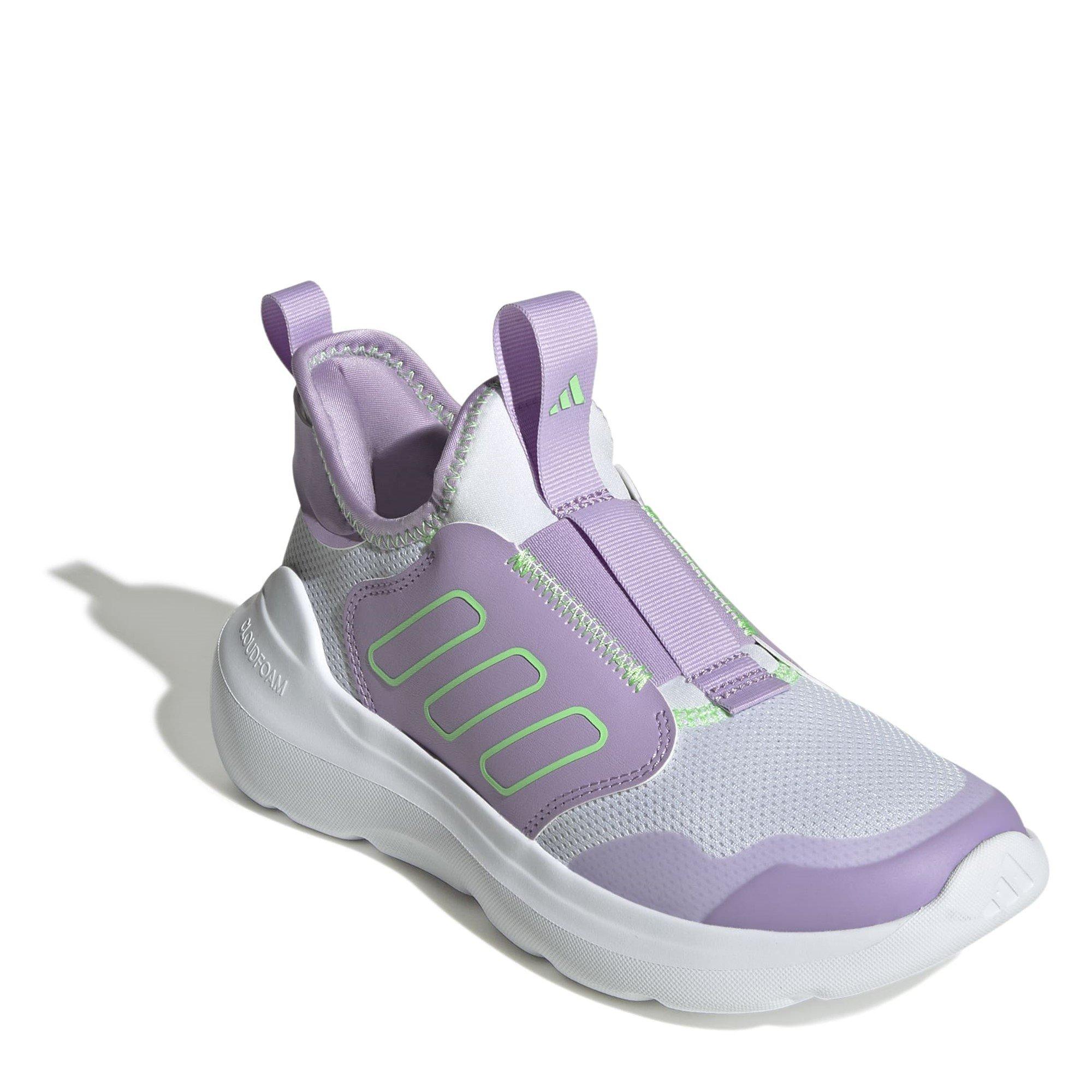 Wte/Lme/Plum - adidas - Tensaur Comfort Hook and Loop Shoes Juniors - 3