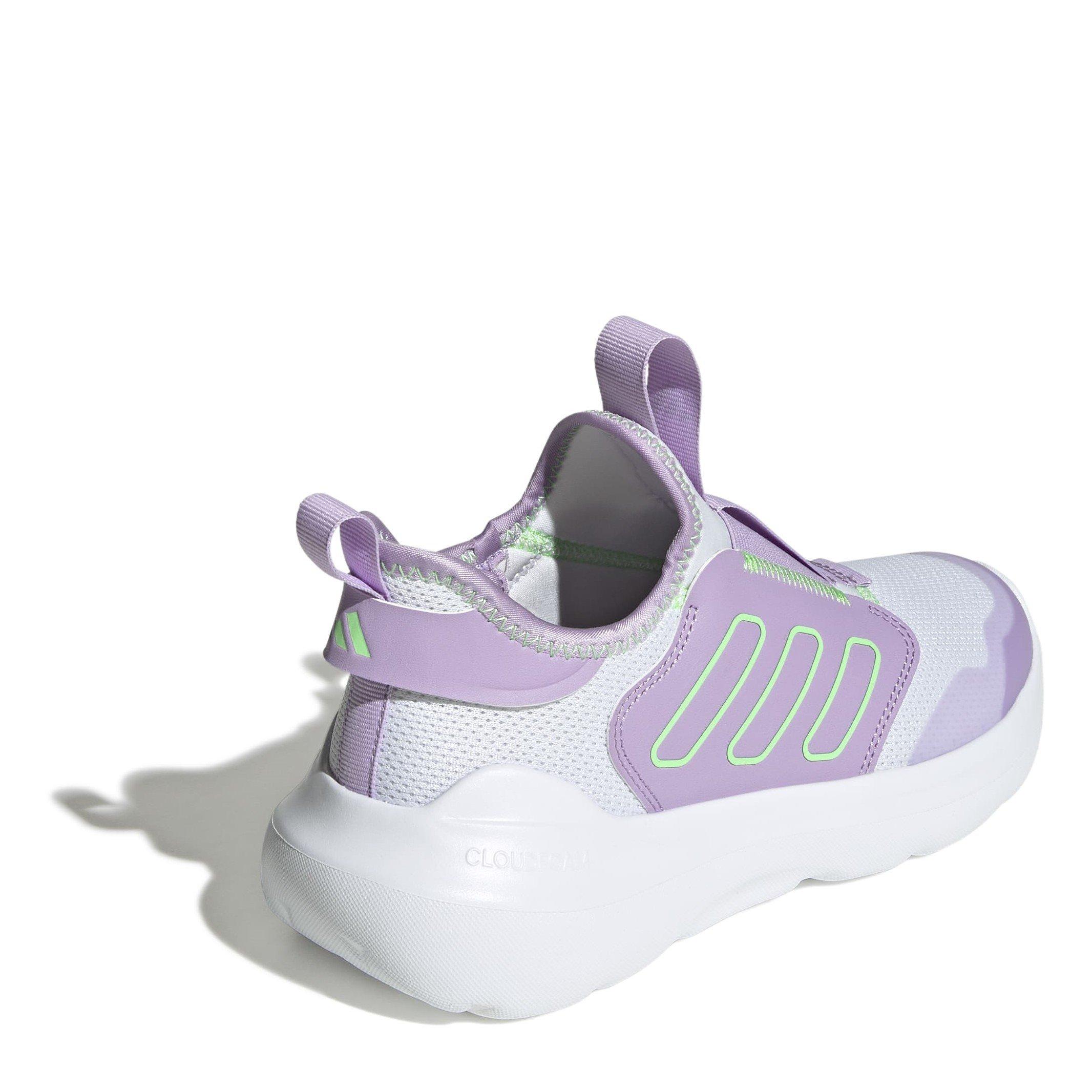 Wte/Lme/Plum - adidas - Tensaur Comfort Hook and Loop Shoes Juniors - 4