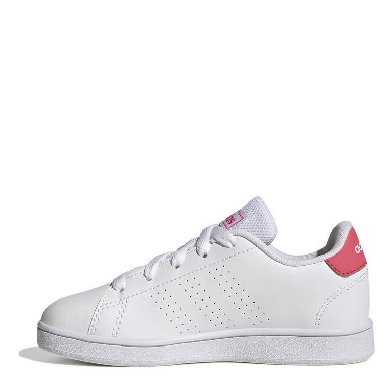 Blanc/Rose - adidas - Advantage Lifestyle Court Lace Star shoes Junior Girls - 2
