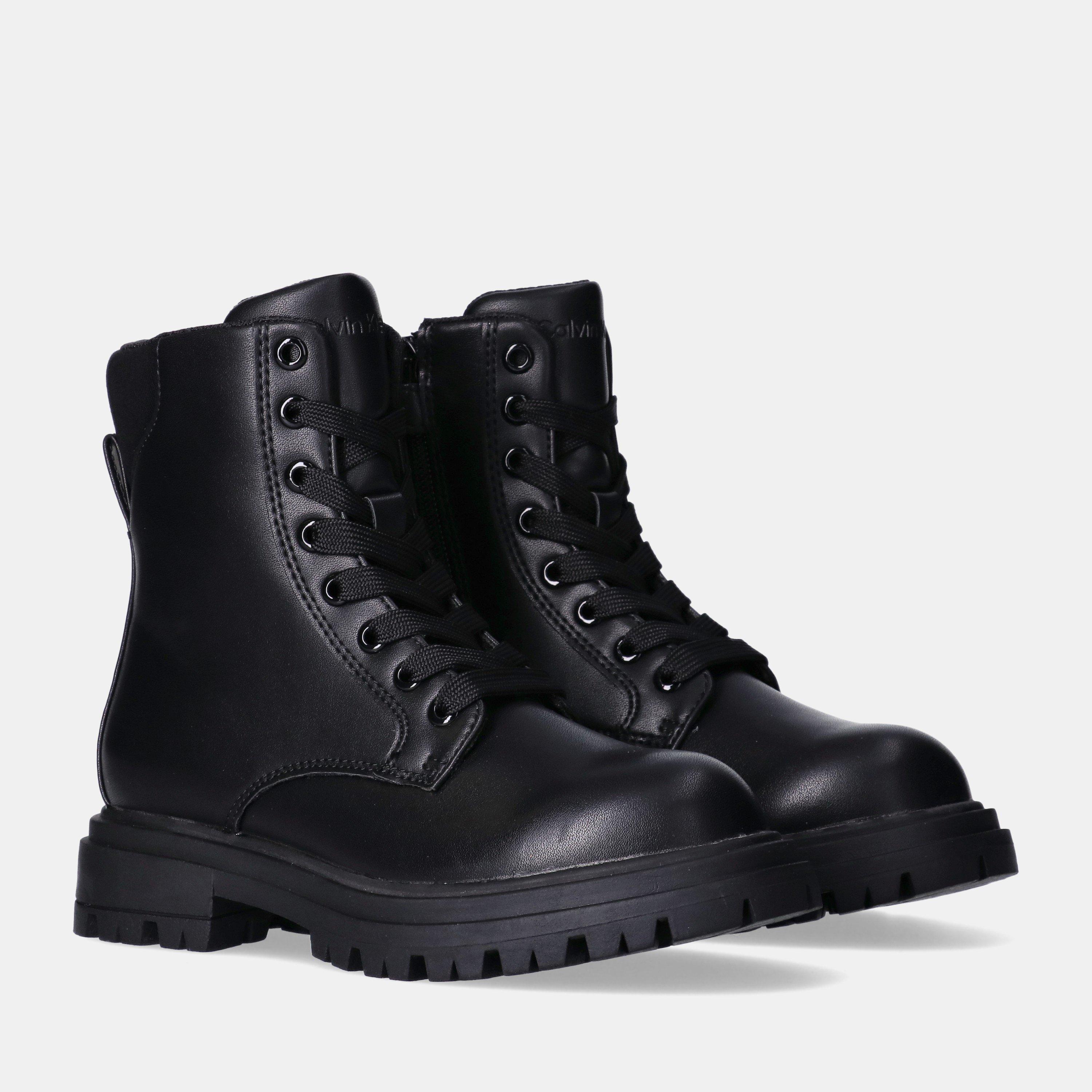 Black - Calvin Klein Jeans - Kids' Lace-Up Biker Boots - 3