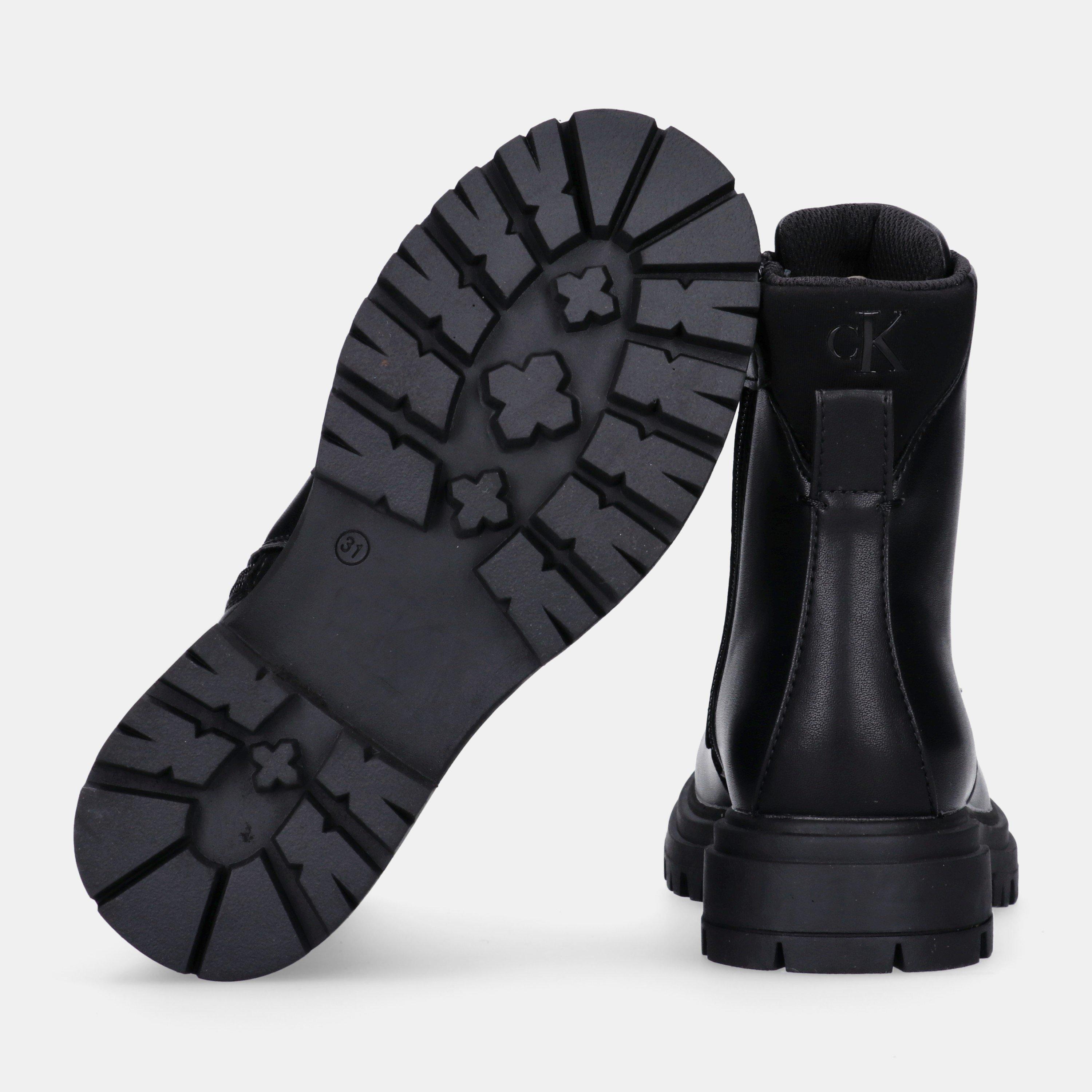 Black - Calvin Klein Jeans - Kids' Lace-Up Biker Boots - 4