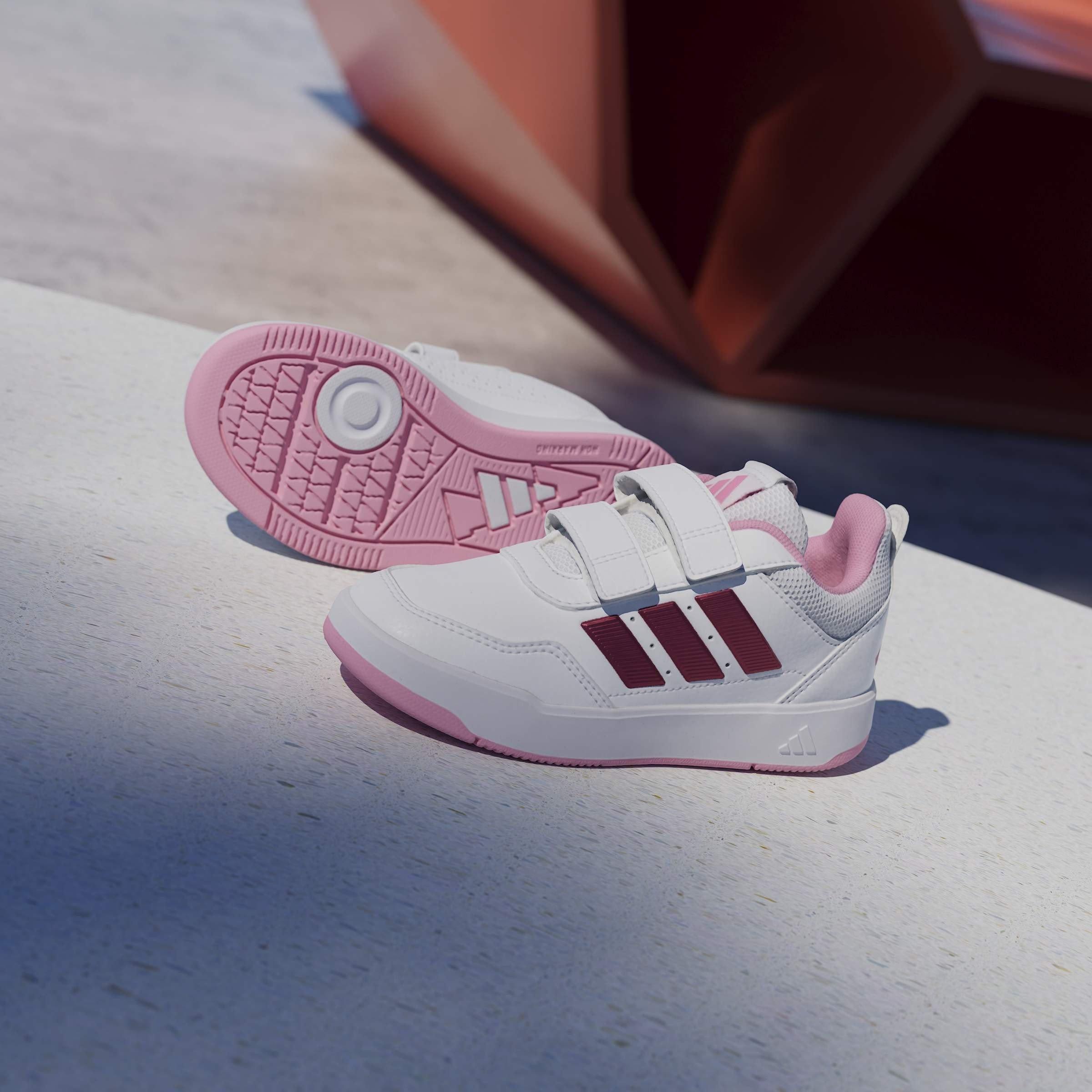 White/Pink/Grey - adidas - Tensaur 3.0 Junior Court Shoes - 11