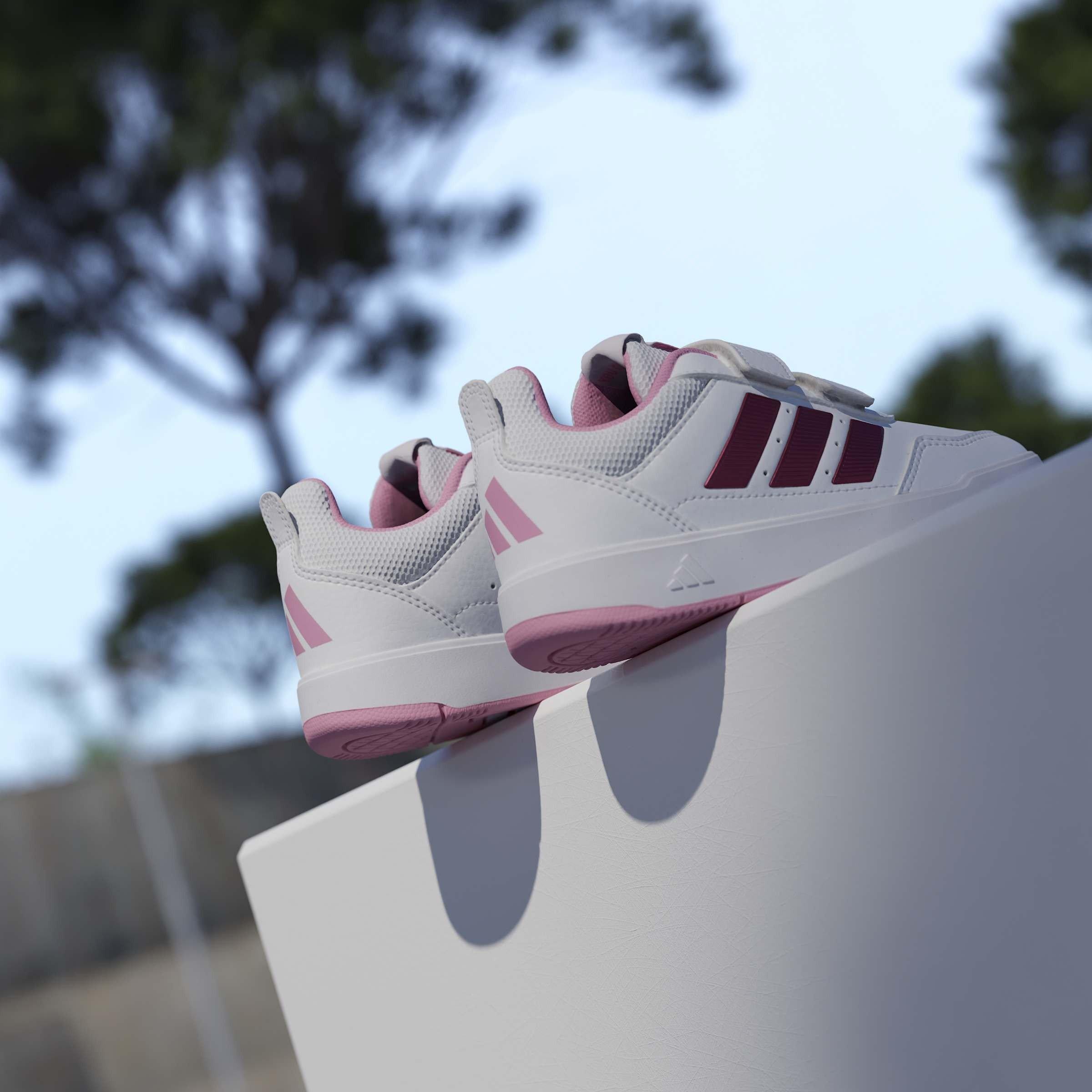 White/Pink/Grey - adidas - Tensaur 3.0 Junior Court Shoes - 15