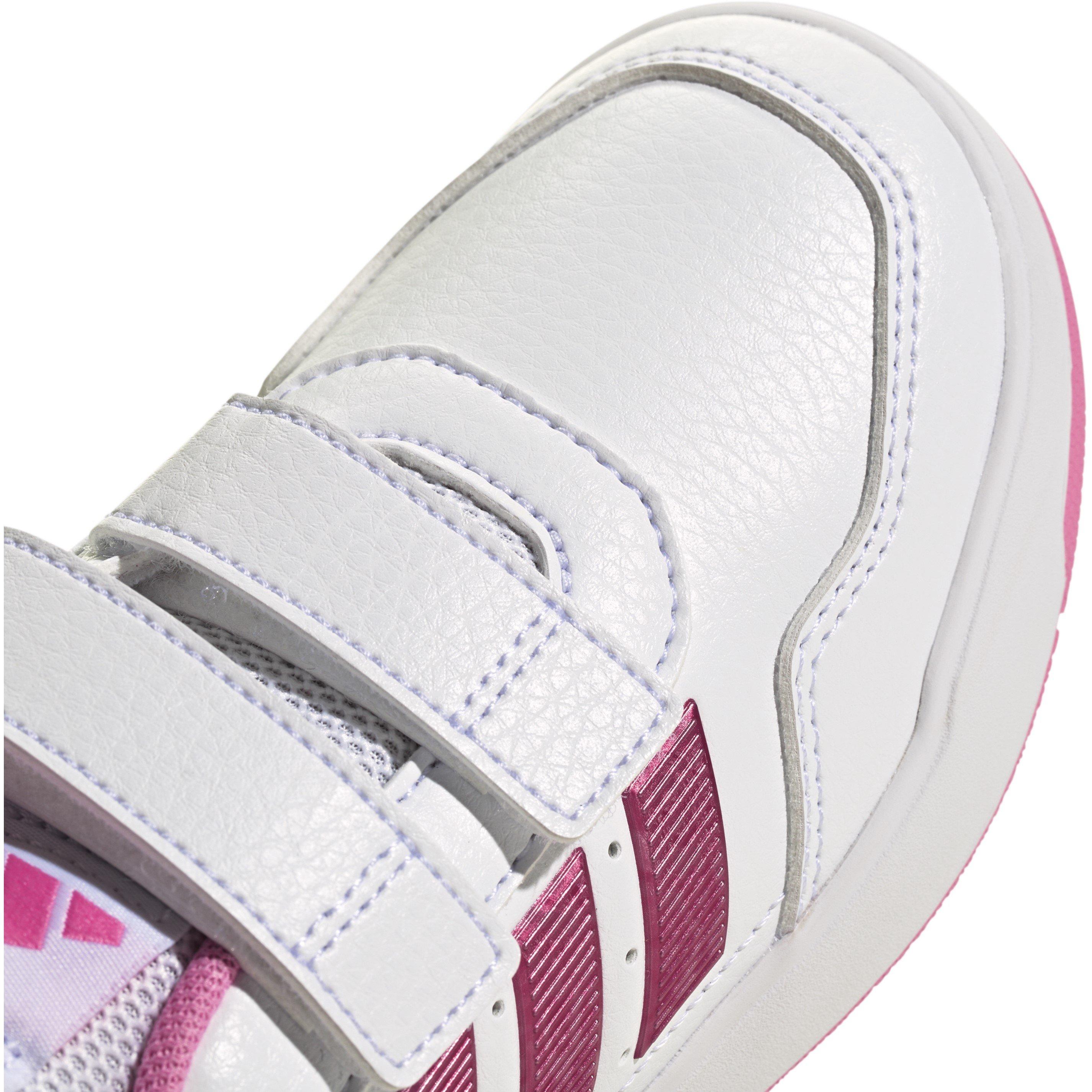 White/Pink/Grey - adidas - Tensaur 3.0 Court Trainers - 7