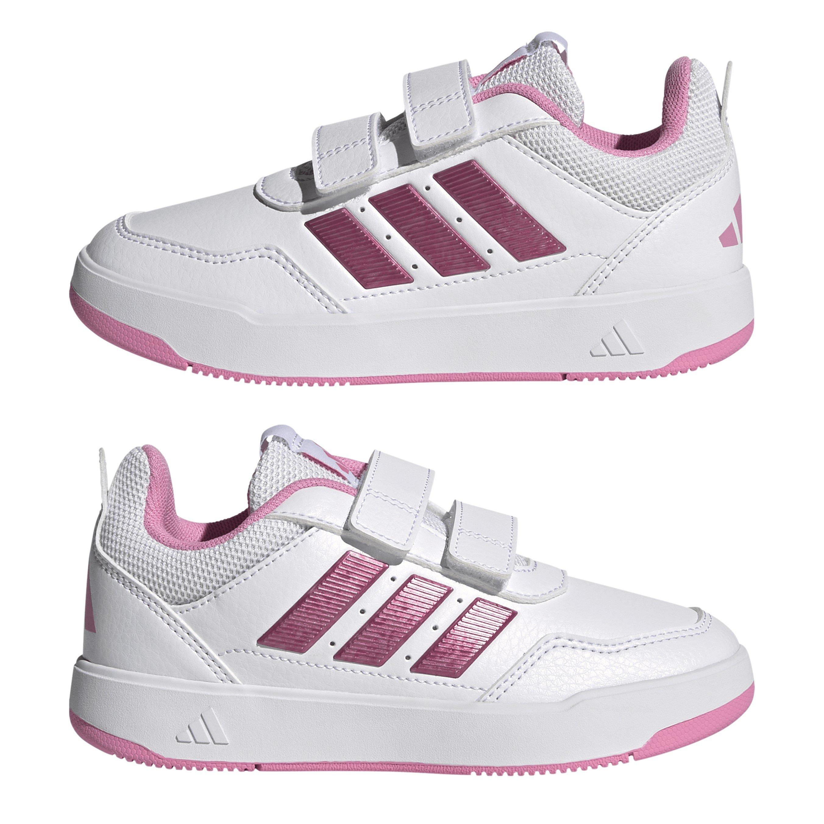 White/Pink/Grey - adidas - Tensaur 3.0 Court Trainers - 9