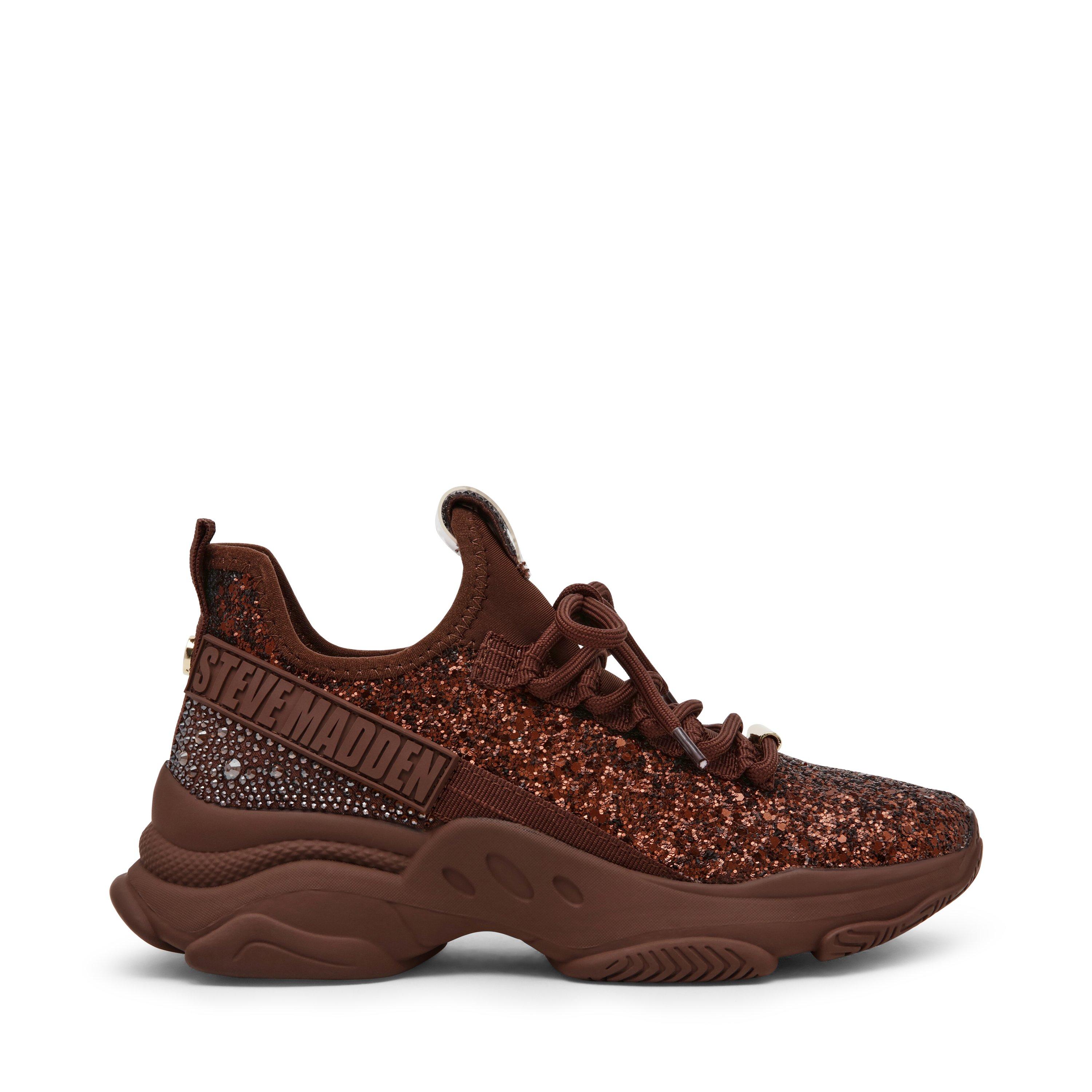 Brown Glitter - Steve Madden - Kids' Maxilla Heritage Low-Top Trainers - 1