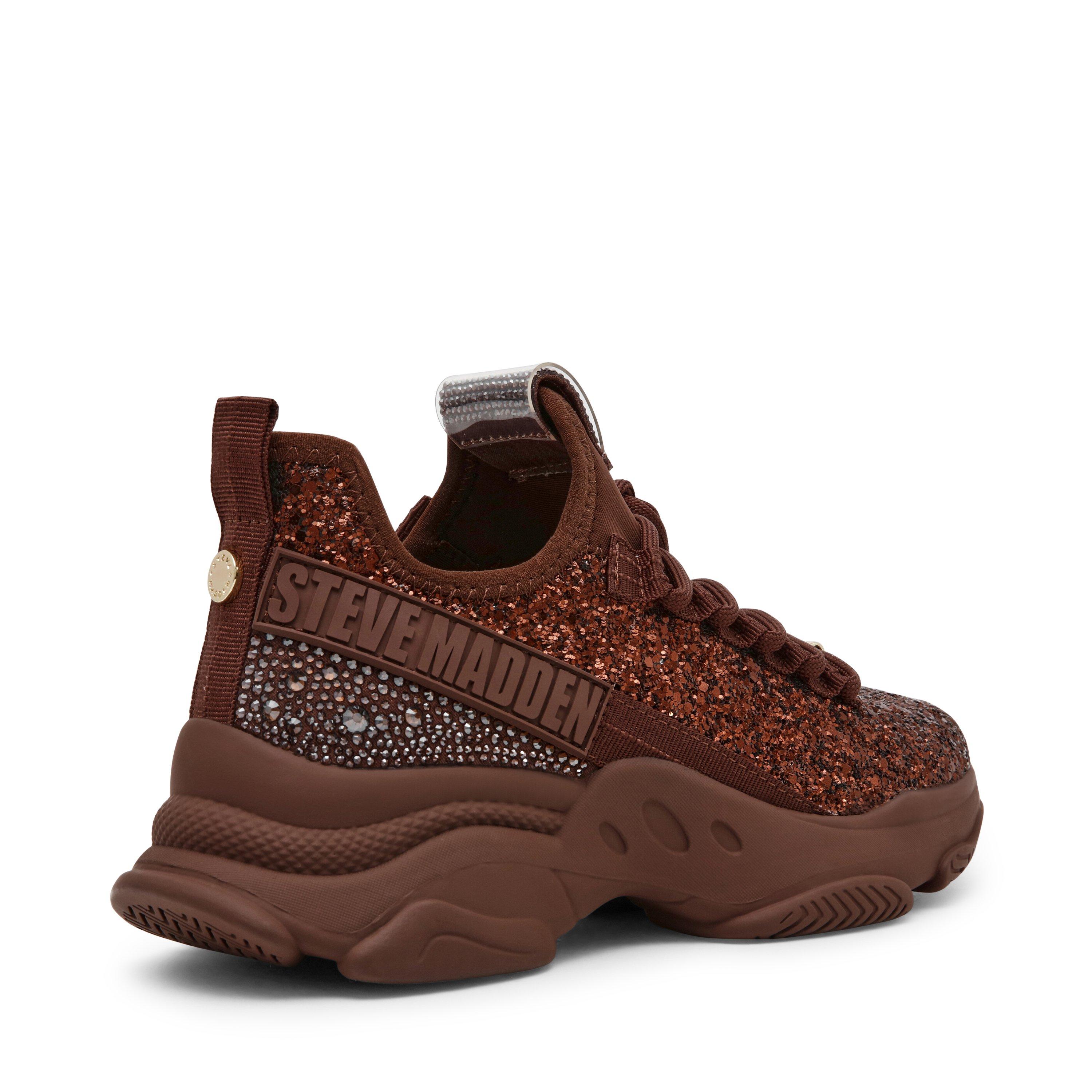 Brown Glitter - Steve Madden - Kids' Maxilla Heritage Low-Top Trainers - 4