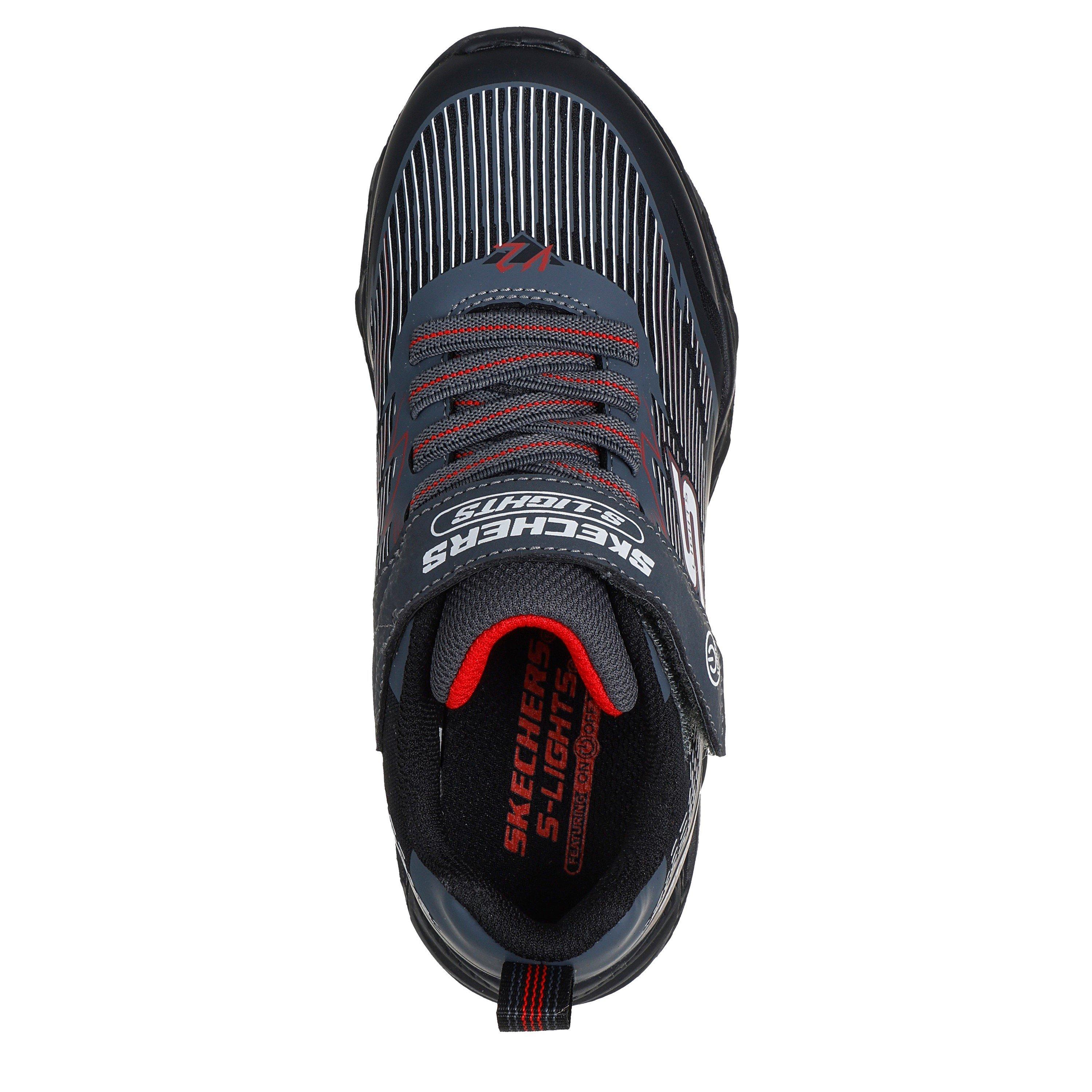 Black/Charcoal - Skechers - Lighted Gore & Strap Sneaker W 3d P Light Up Trainers Boys - 5