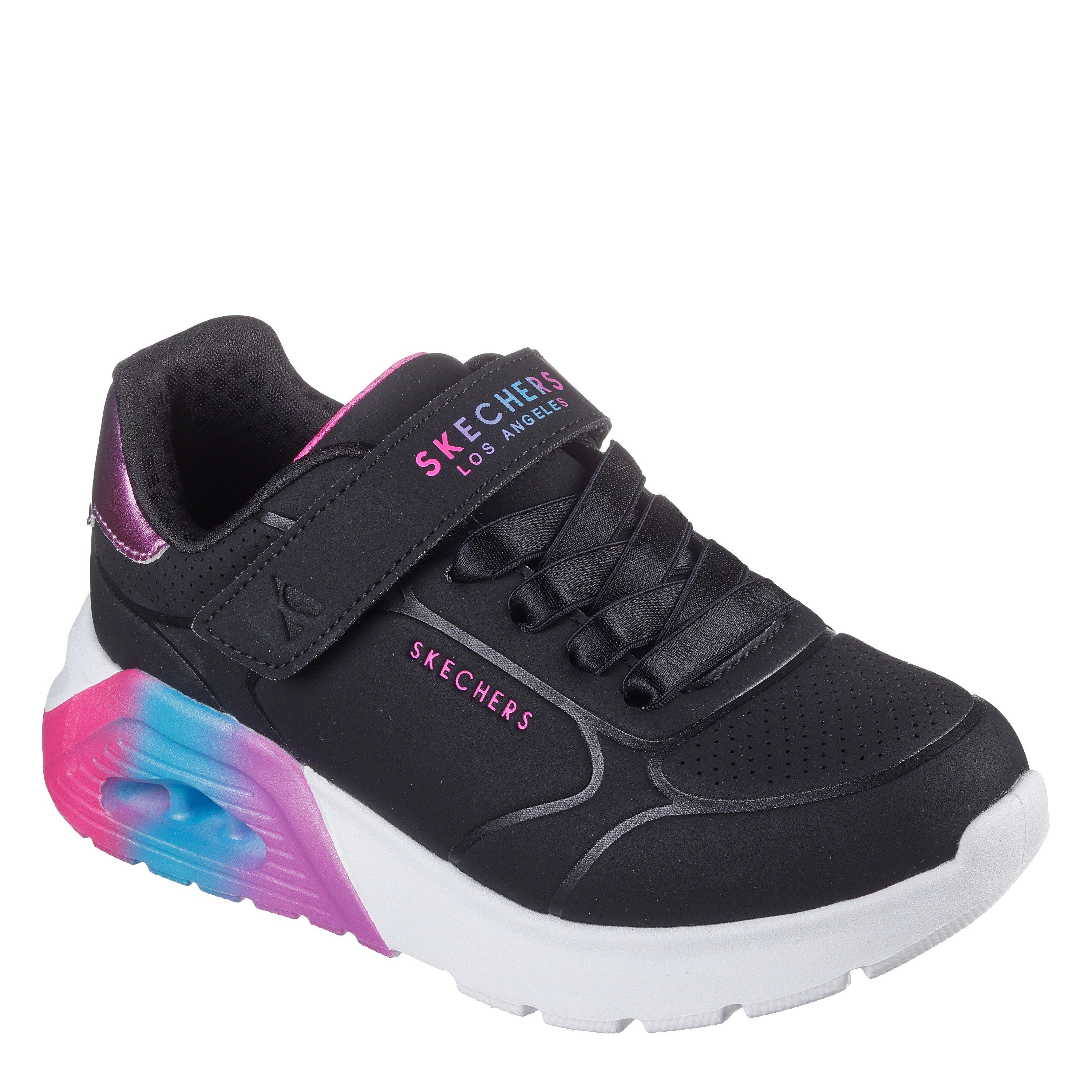 Skechers Gore & Strap Embossed Sneaker W Met Court Trainers Girls
