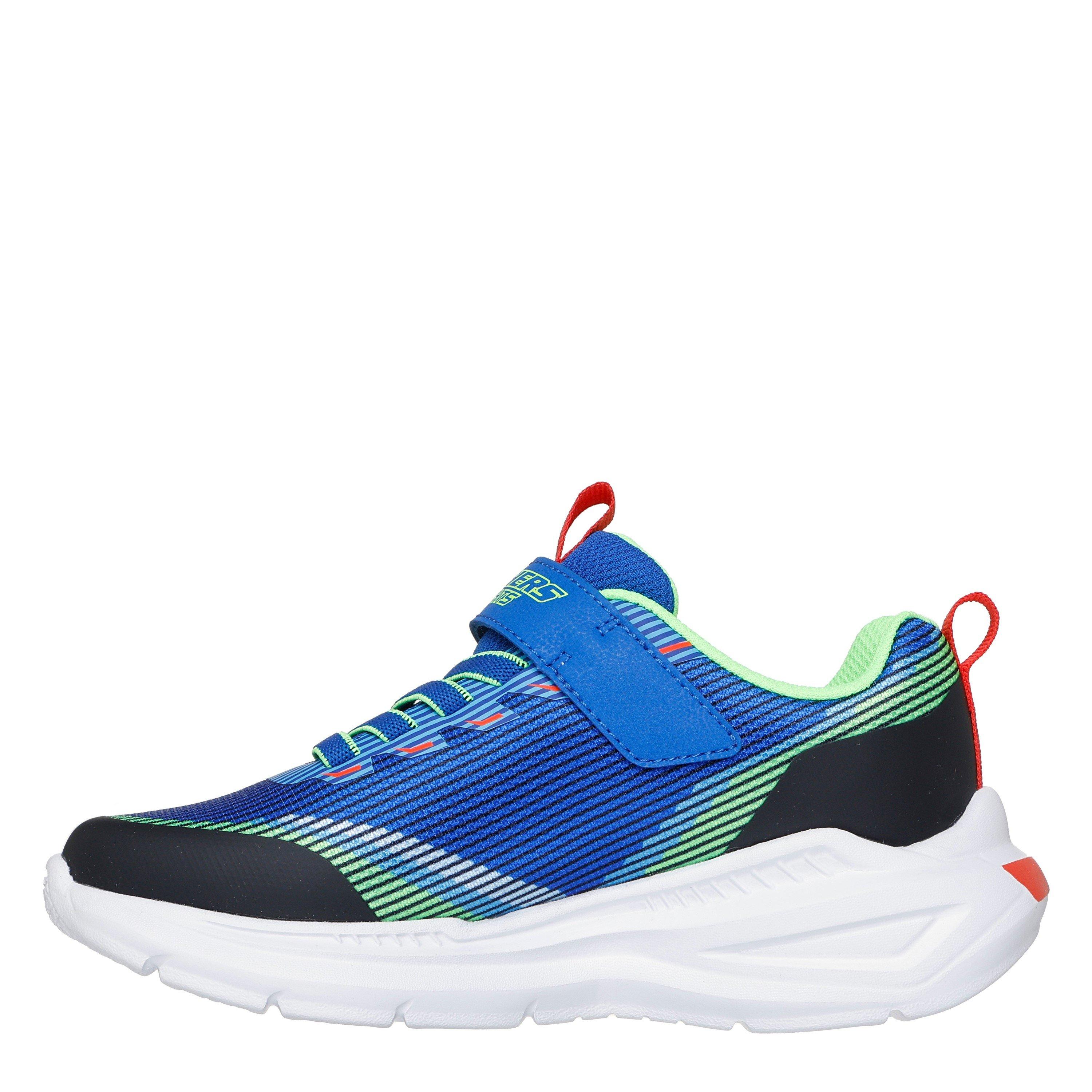 Blue/Multi - Skechers - Lighted Gore & Strap Sneaker W Mids Light Up Trainers Boys - 2